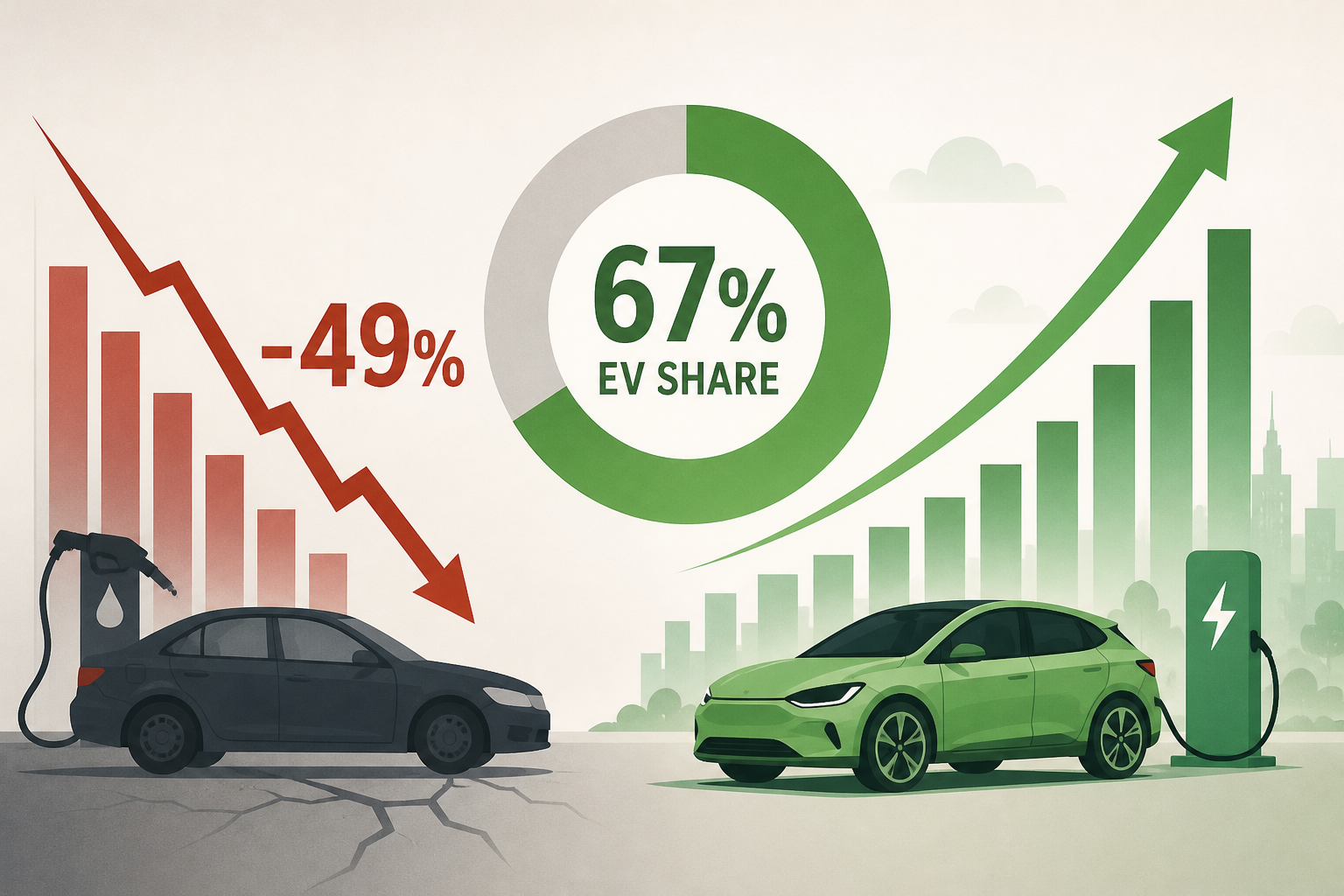 ICE Vehicle Sales Crash 49%(!) While EV Share Jumps to 67%(!) - China EV Sales Report for September