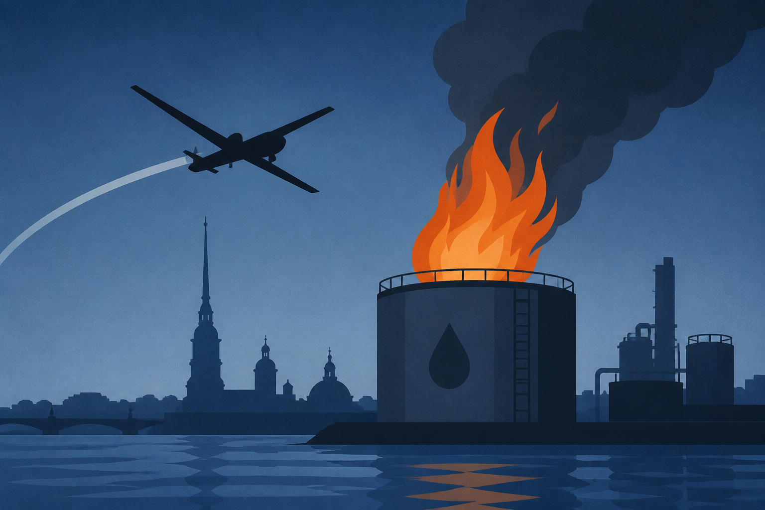 Ukraine strikes oil facility in St. Petersburg as part of ‘massive’ drone attack