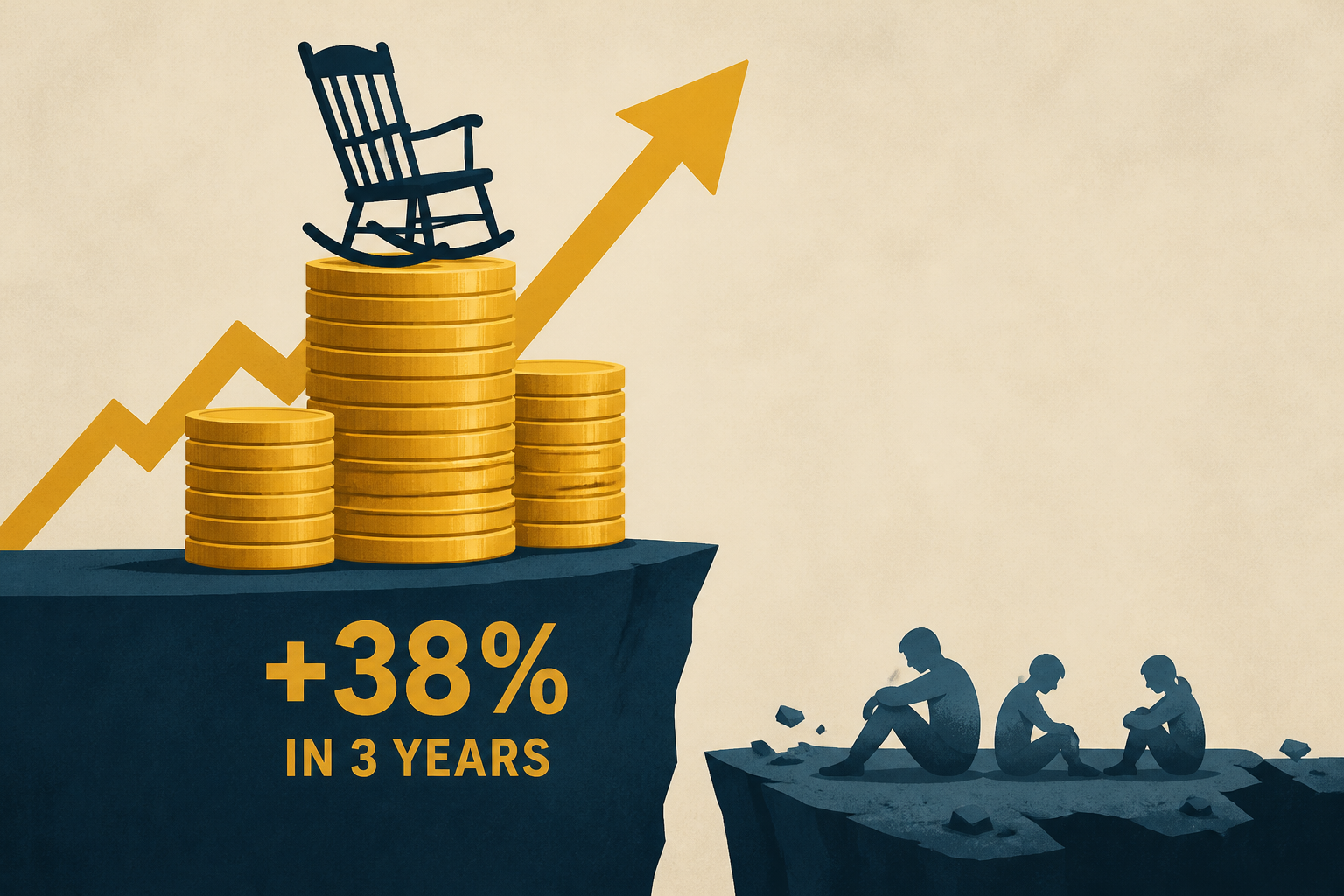 The wealthy boomer problem is metastasizing - they got 38% richer over the last 3 years as Gen Z and millennials under 35 got wiped out