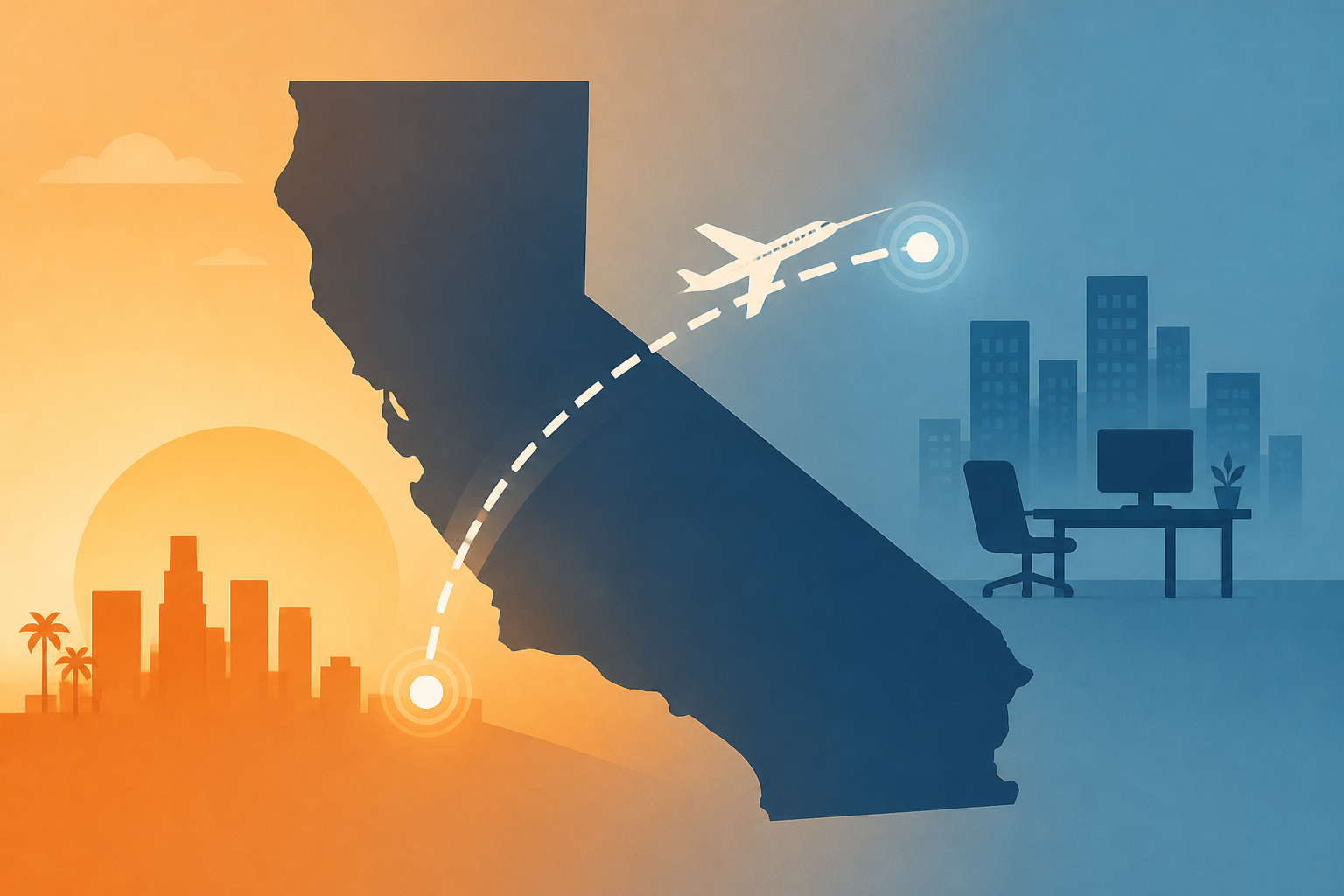 LA super-commuter Angelique Khieu catches a flight to work across California