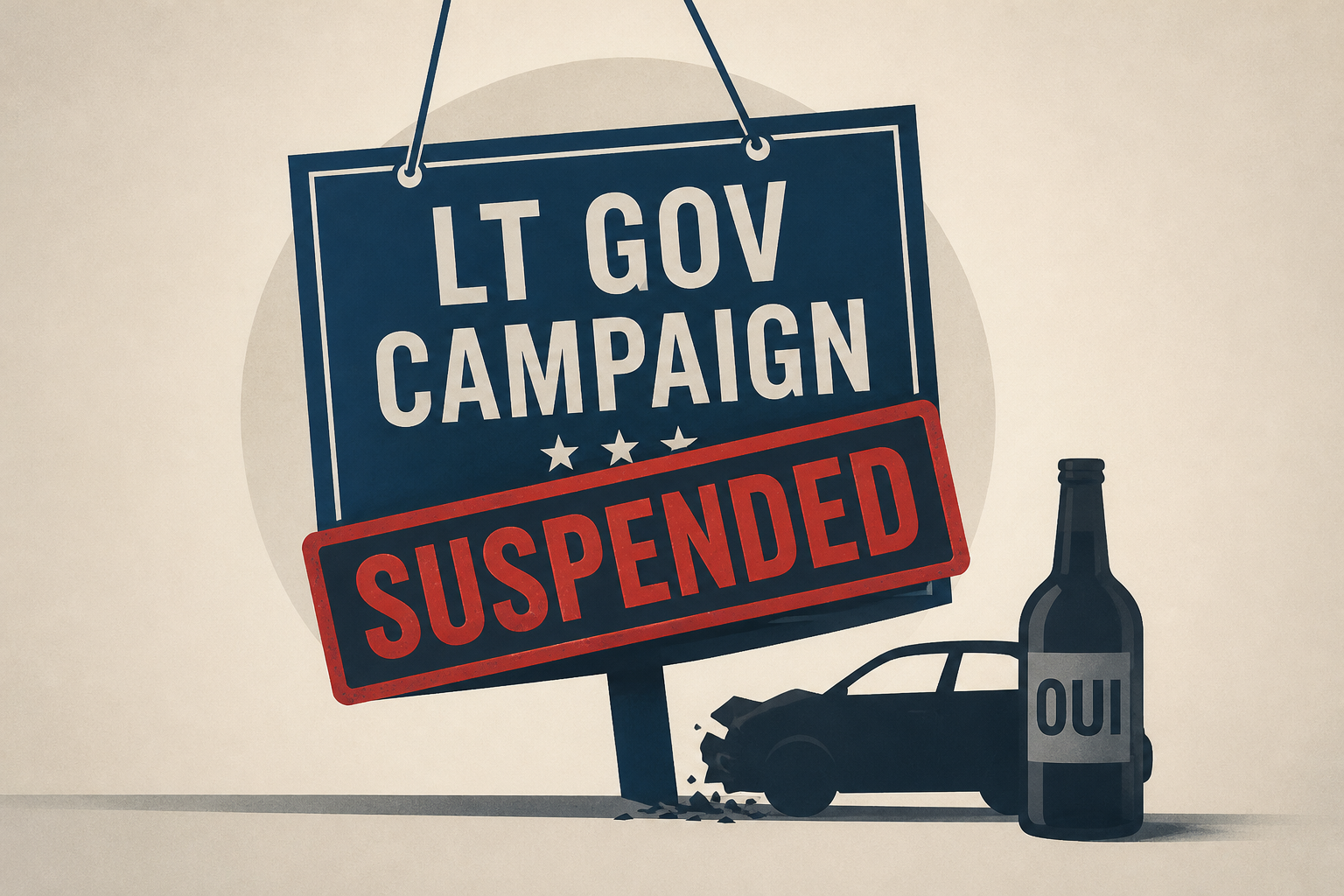 Shawn Oliver suspend LT Gov campaign after OUI arrest, crash