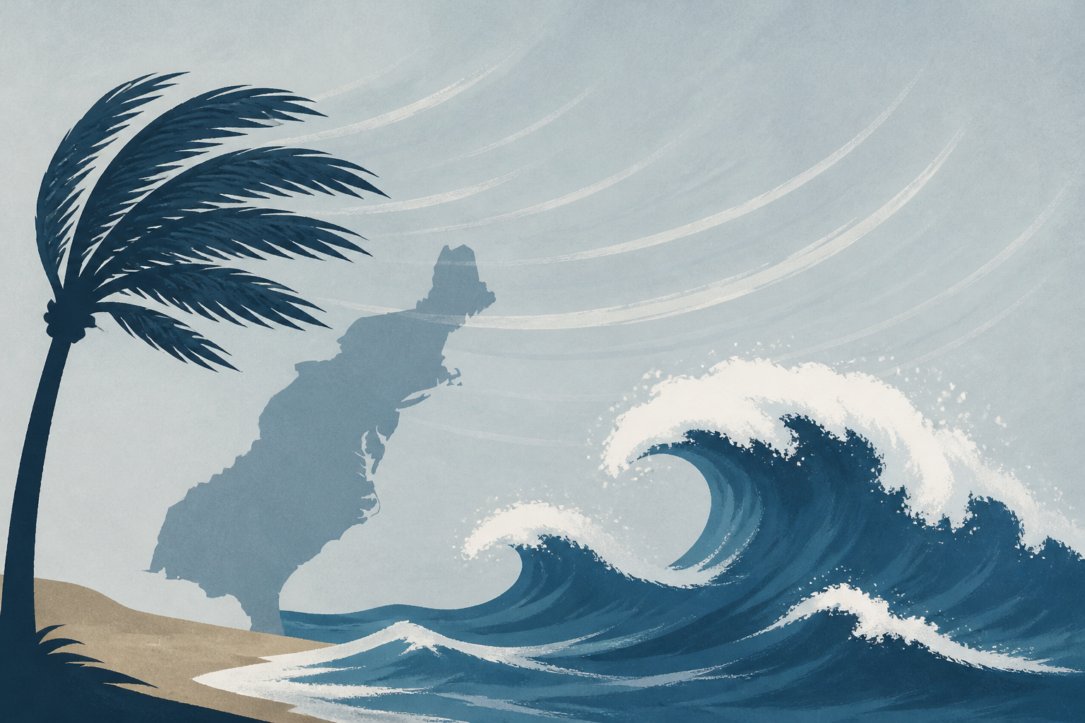 Strong winds, rough surf along east coast
