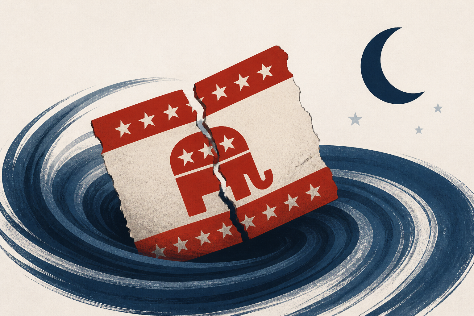 GOP ticket thrown into turmoil after candidate's late-night crash