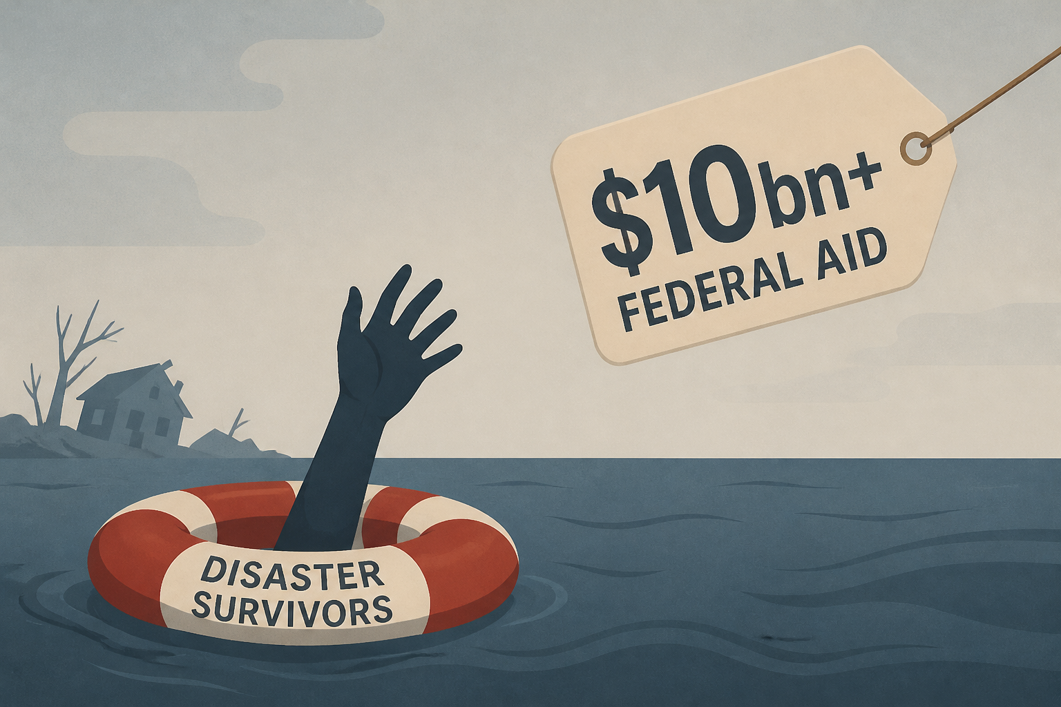 US disaster survivors still await at least $10bn in federal aid: ‘It’s devastating’