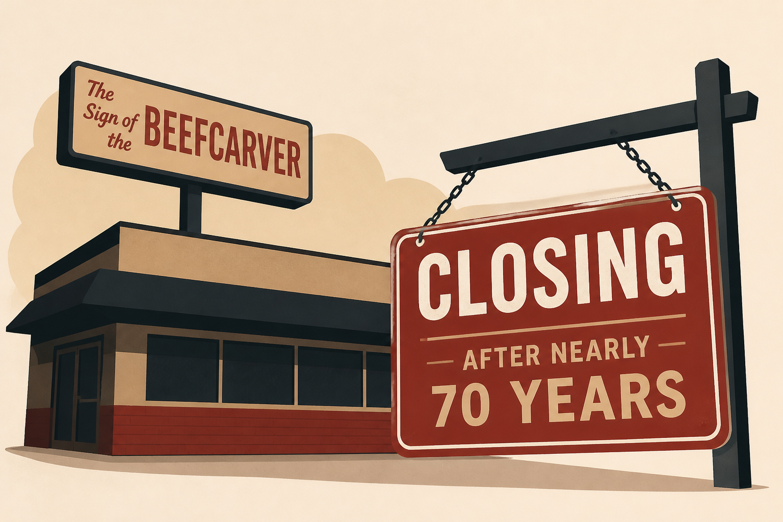 Sign of the Beefcarver closing in Royal Oak after nearly 70 years
