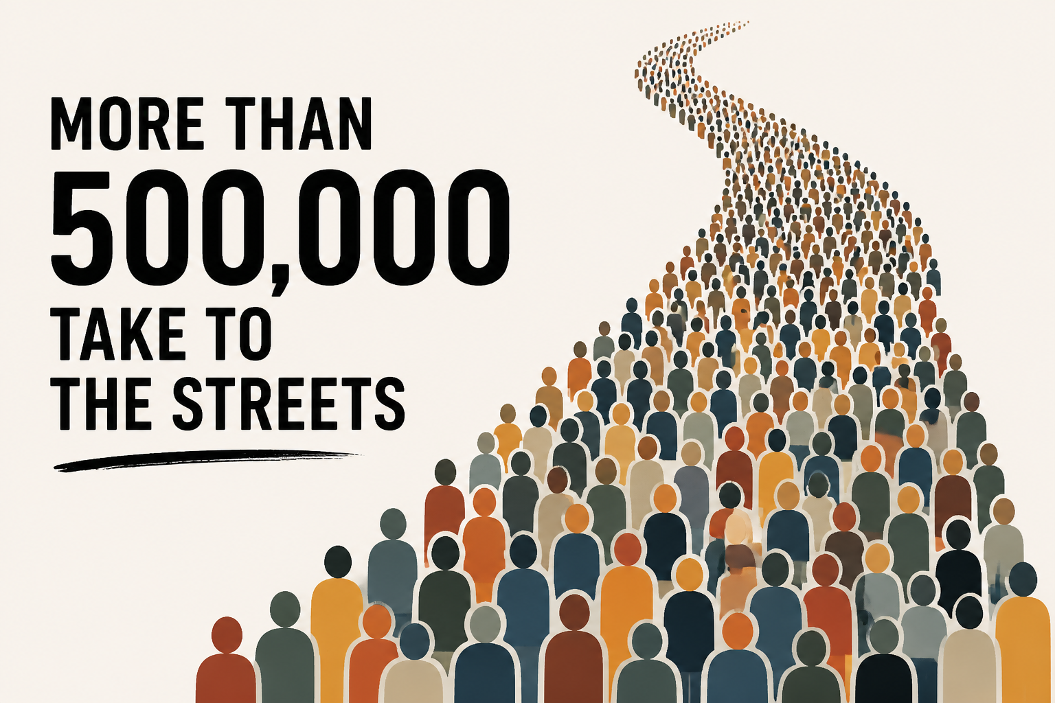 More than 500,000 take to the streets