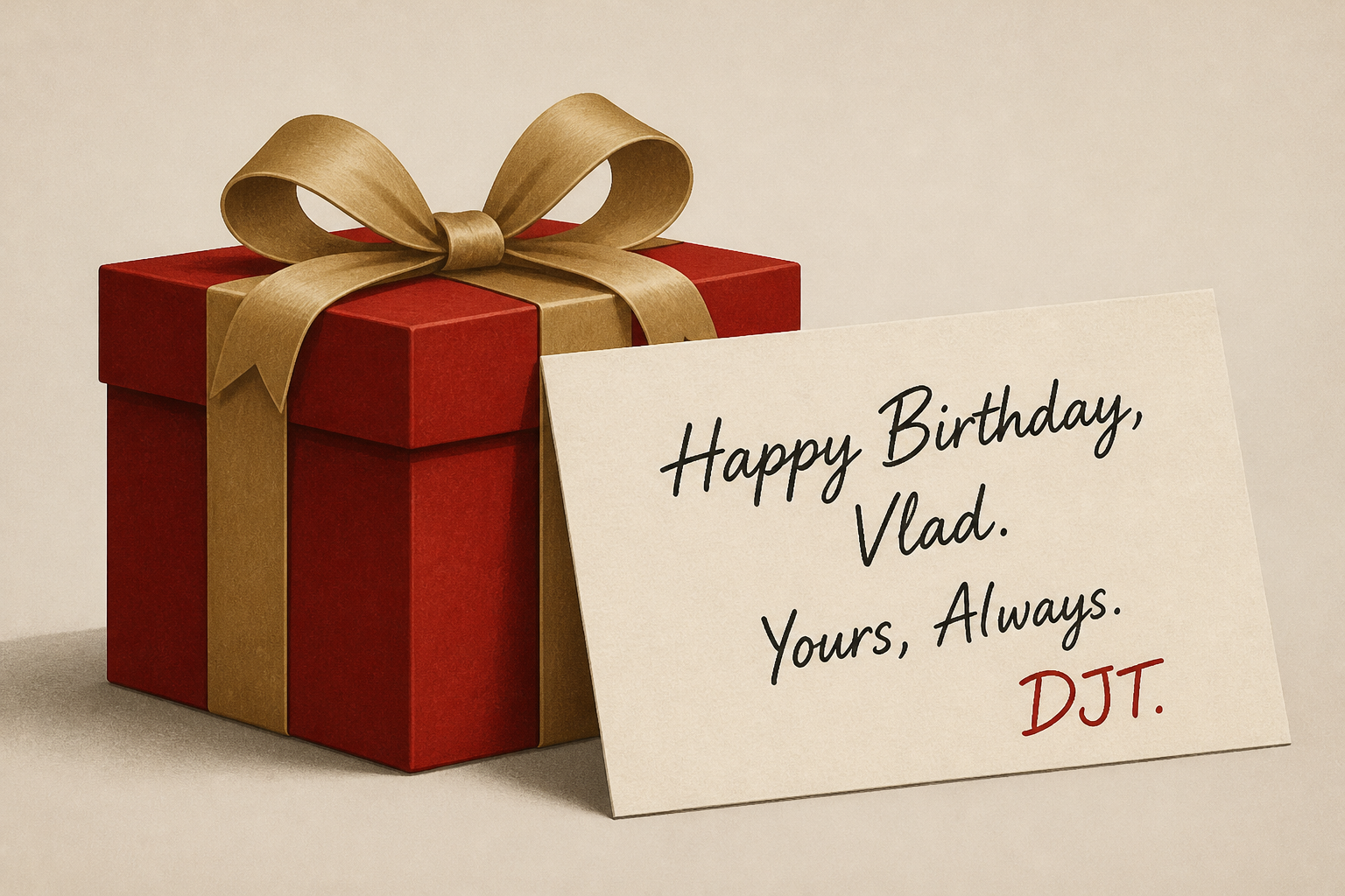 ‘Happy Birthday, Vlad. Yours, Always.’ - DJT.