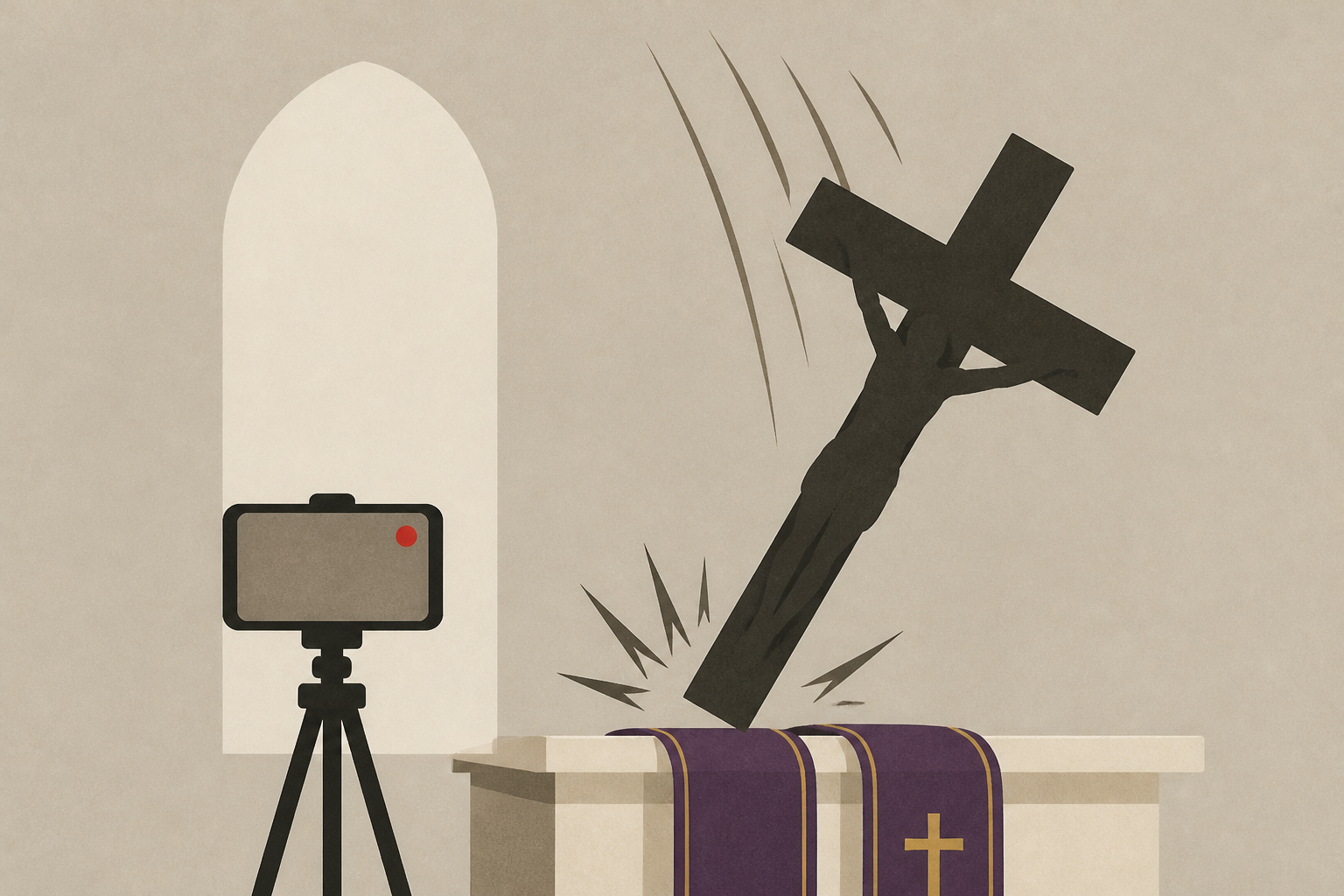 Priest killed by falling crucifix during live streamed Mass