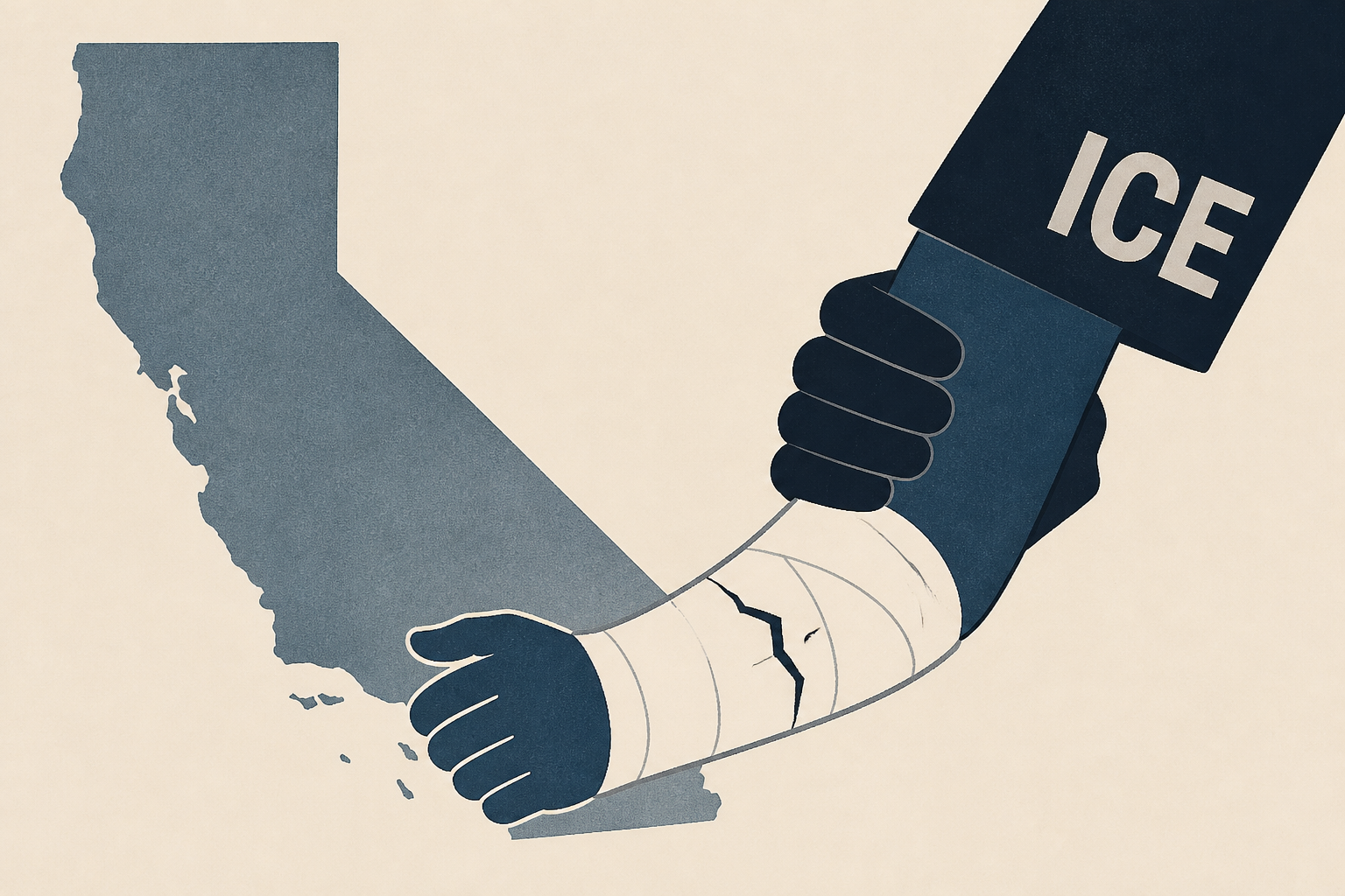 ICE agents broke US citizen’s arm as they detained him in California, officials say