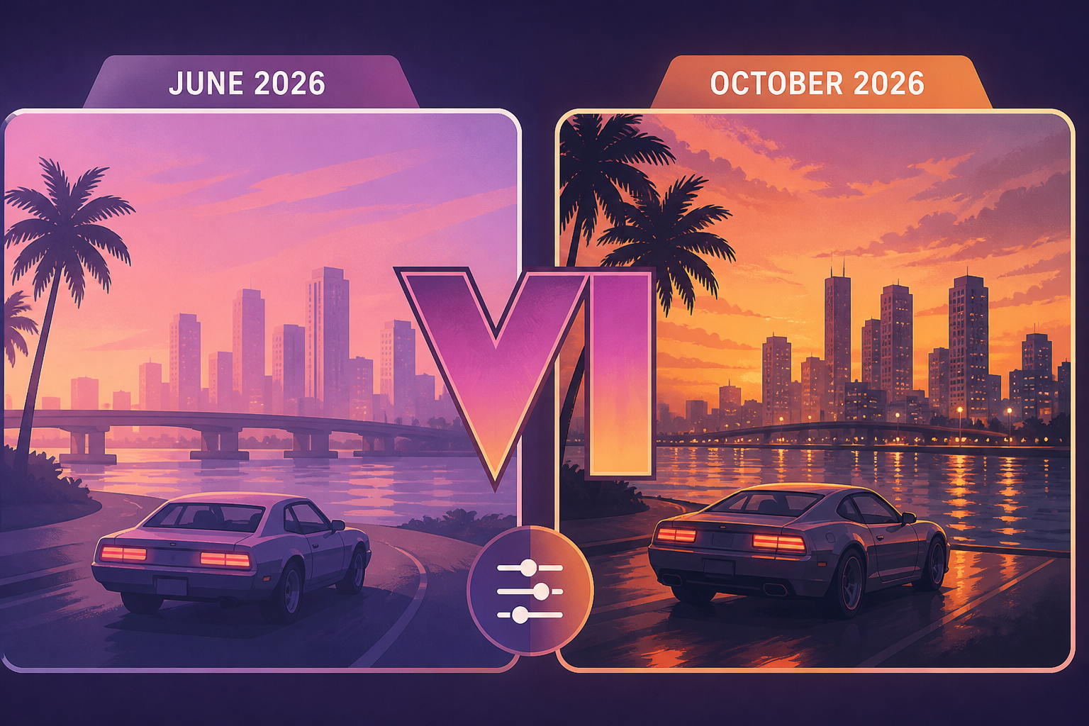 Grand Theft Auto VI graphics comparison based on June and October 2026 footage