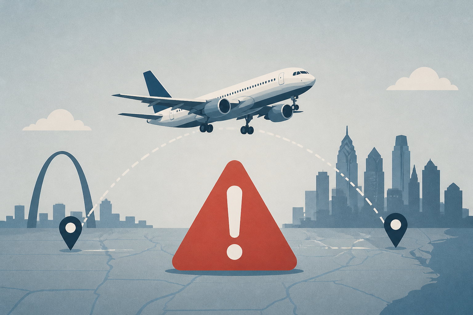 Flight from St. Louis to Philadelphia emergency lands