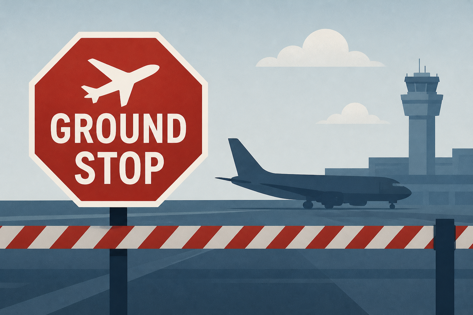 Ground stop issued at Harry Reid Airport after plane skids