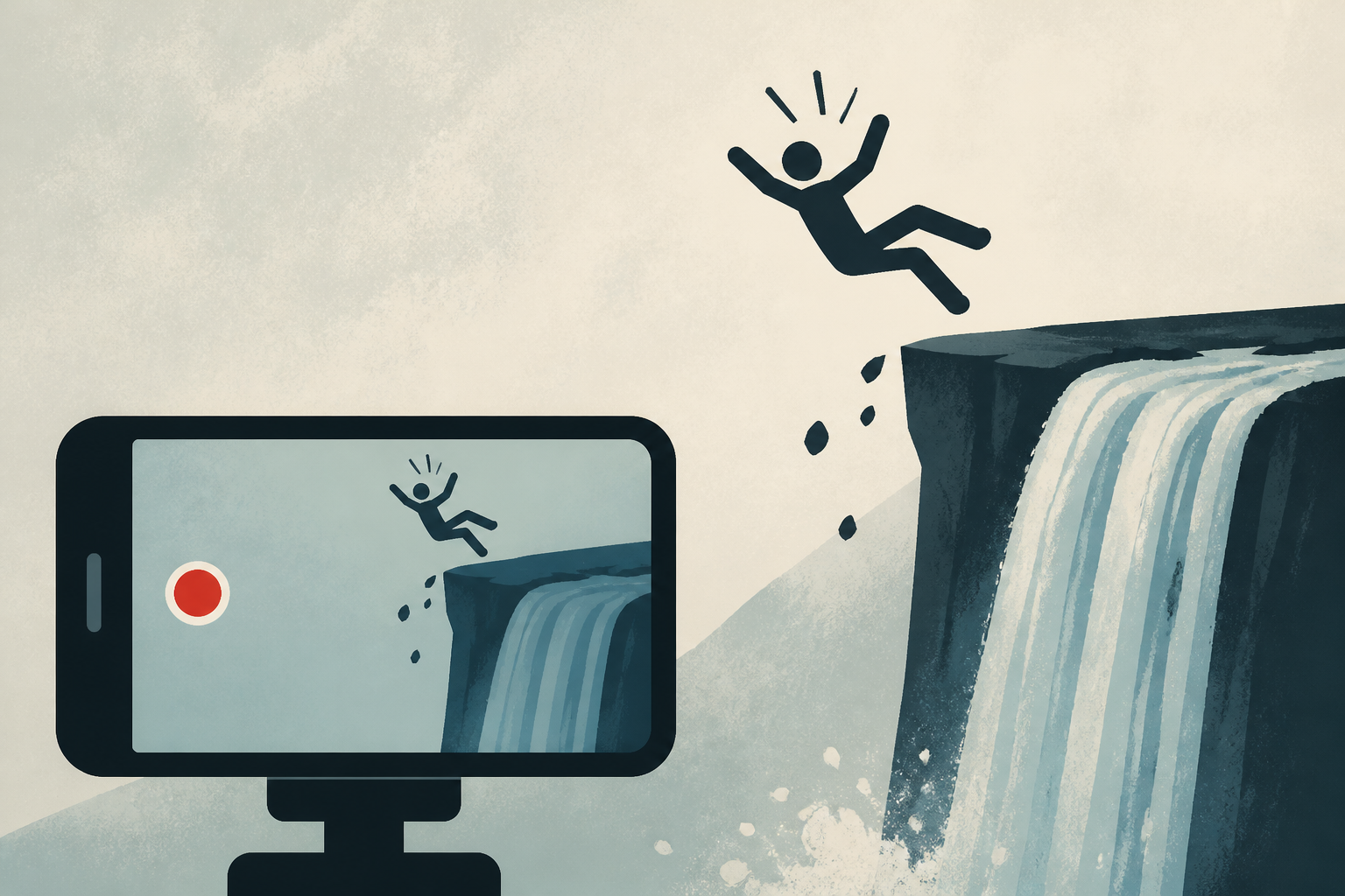 Sightseer slips and falls to her death off waterfall while filmed by friends