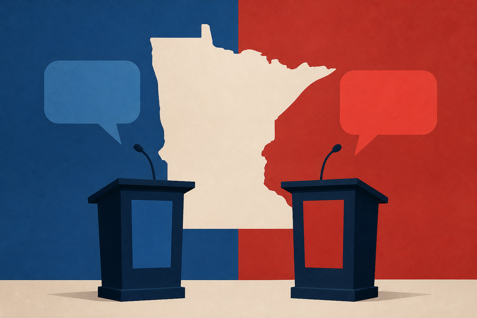 Minnesota governor candidates, Klobuchar and Demuth, highlight differences in first debate