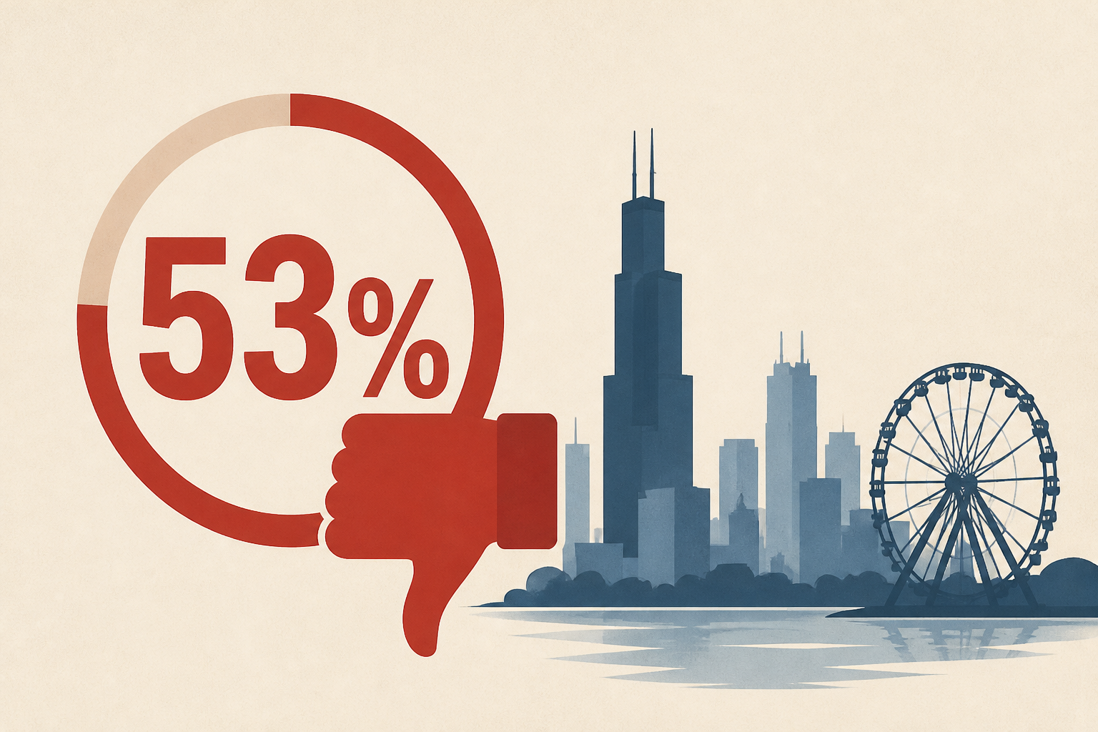 Brandon Johnson's disapproval at 53%