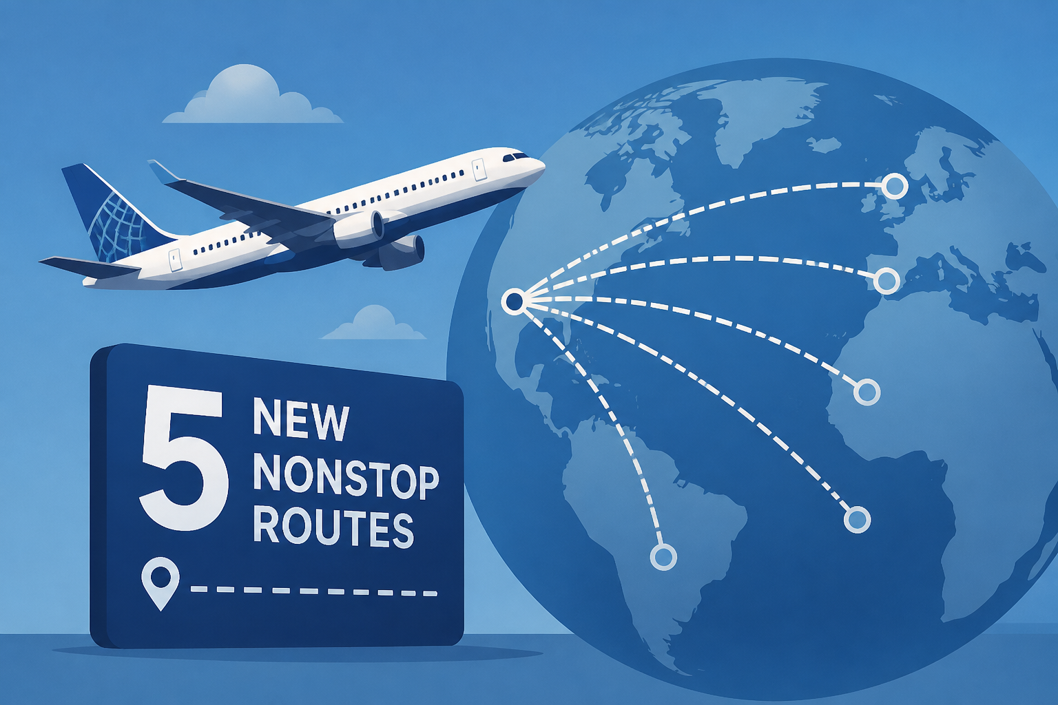 United Airlines adds 5 new nonstop routes to their lineup
