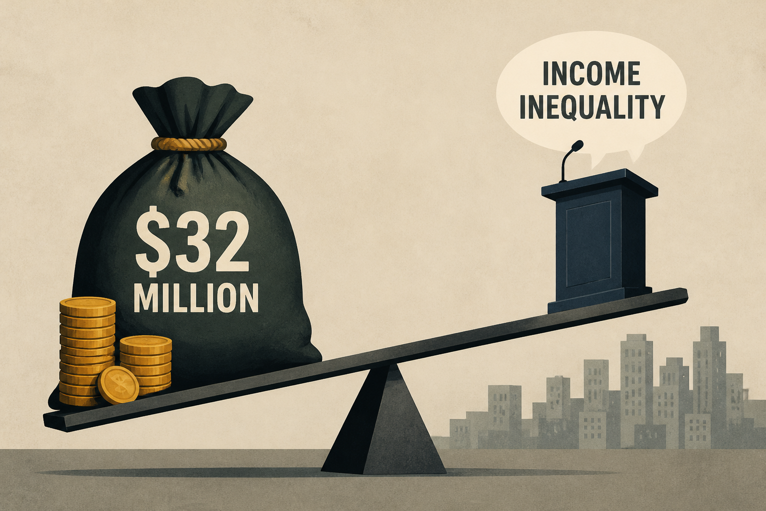 $32 million CEO lectures America on income inequality