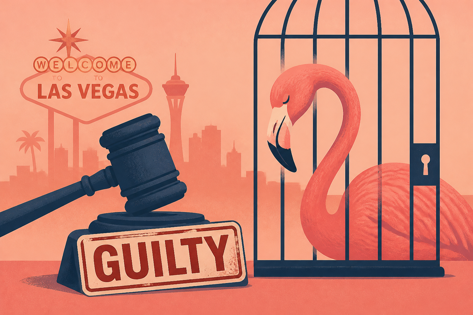 Vegas tourist who took Peachy the flamingo from hotel exhibit is found guilty of animal cruelty