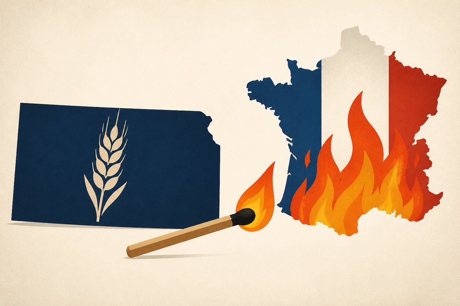 Trump warns Kansans that US will 'burn' like France if Democrats win