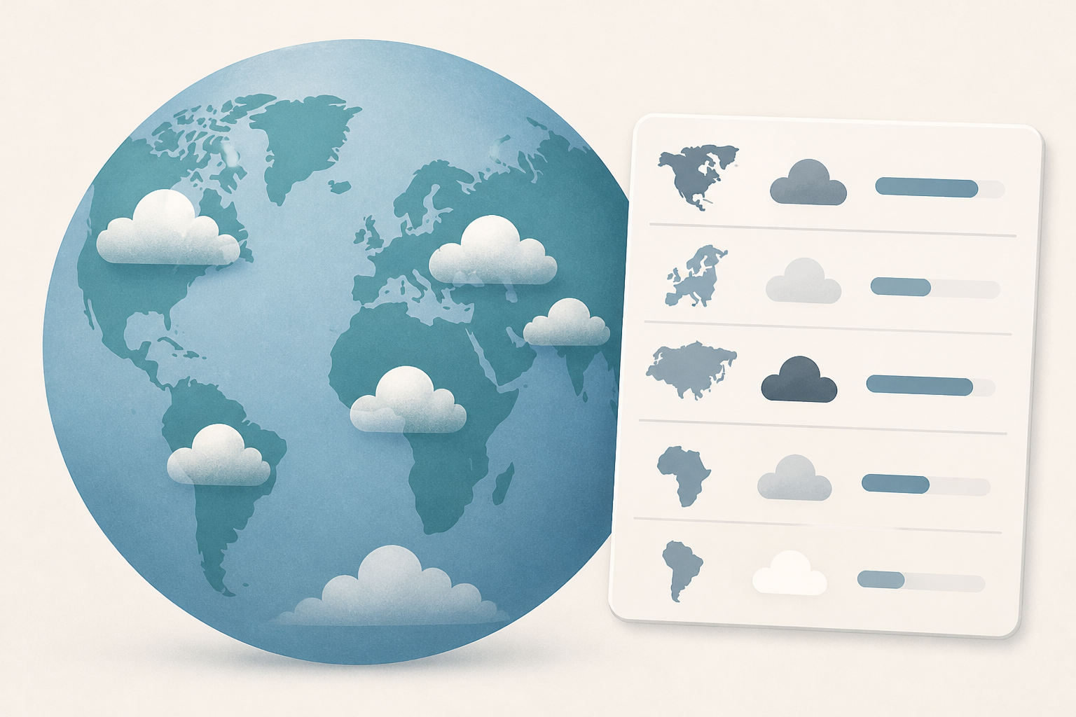 cloud cover forecast by region