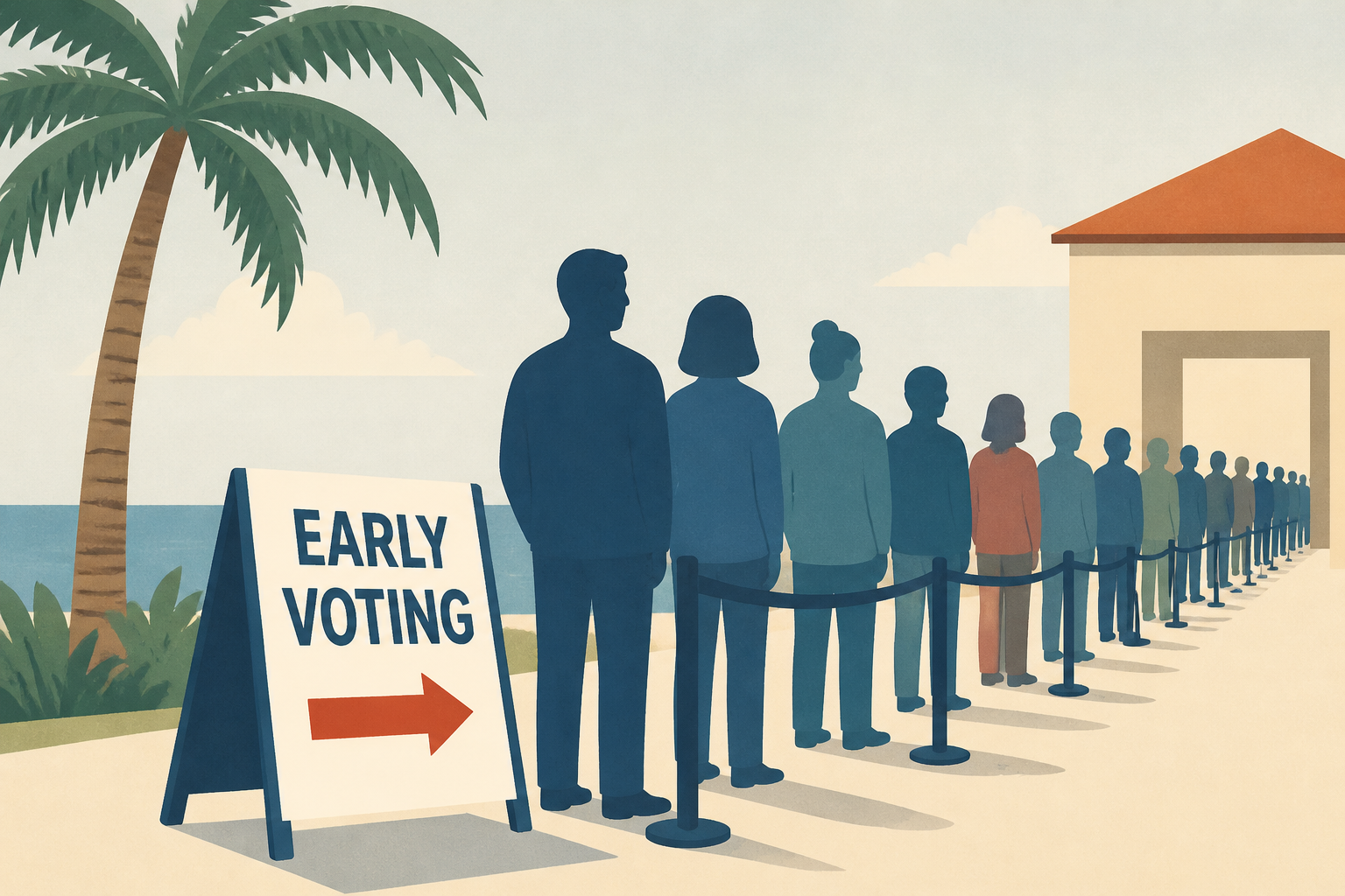 Palm Beach County early voting draws long lines