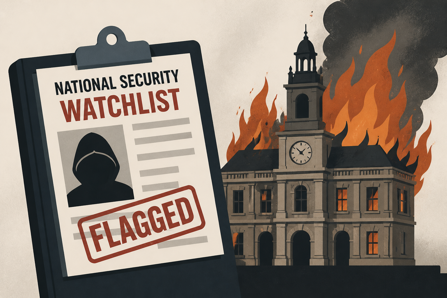 Far-left French rioter on national security watchlist busted over fire that gutted historic town hall