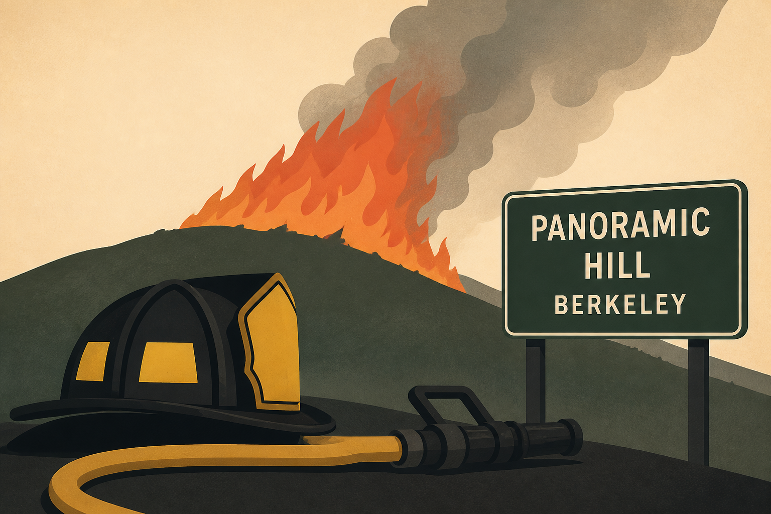 Crews respond to fire on Panoramic Hill in Berkeley