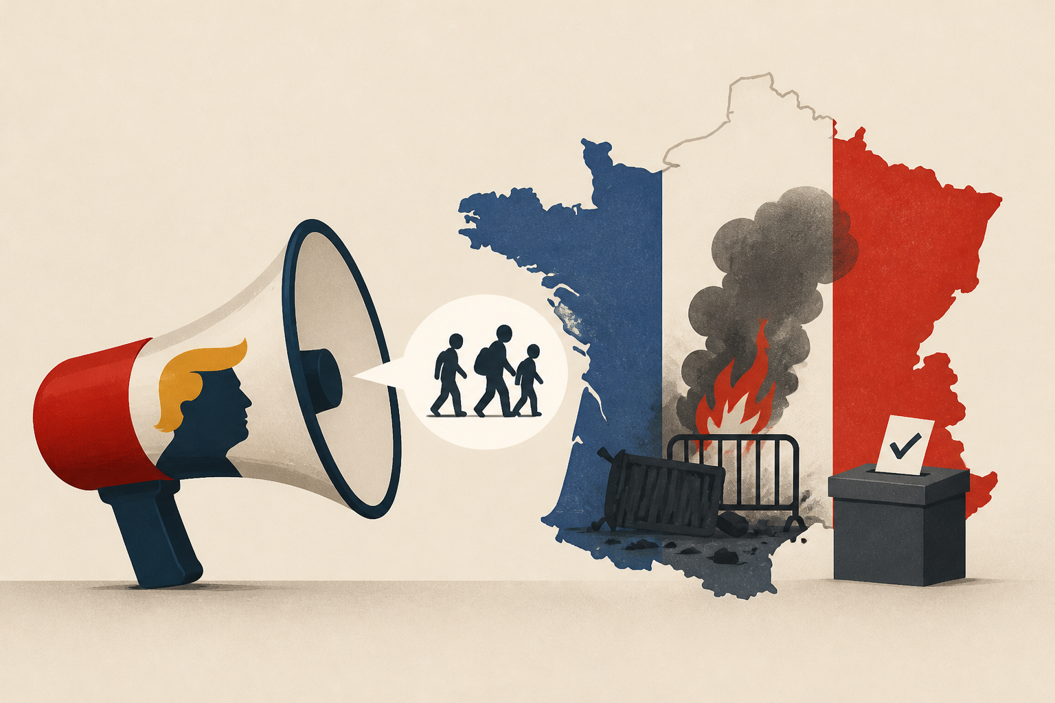 Trump weighs in on French riots before elections, blames immigrants