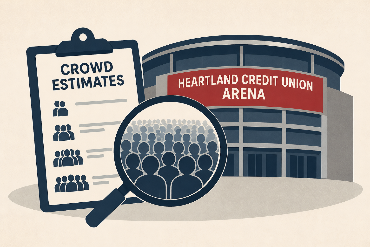 Crowd estimates for Trump’s Heartland Credit Union Arena event