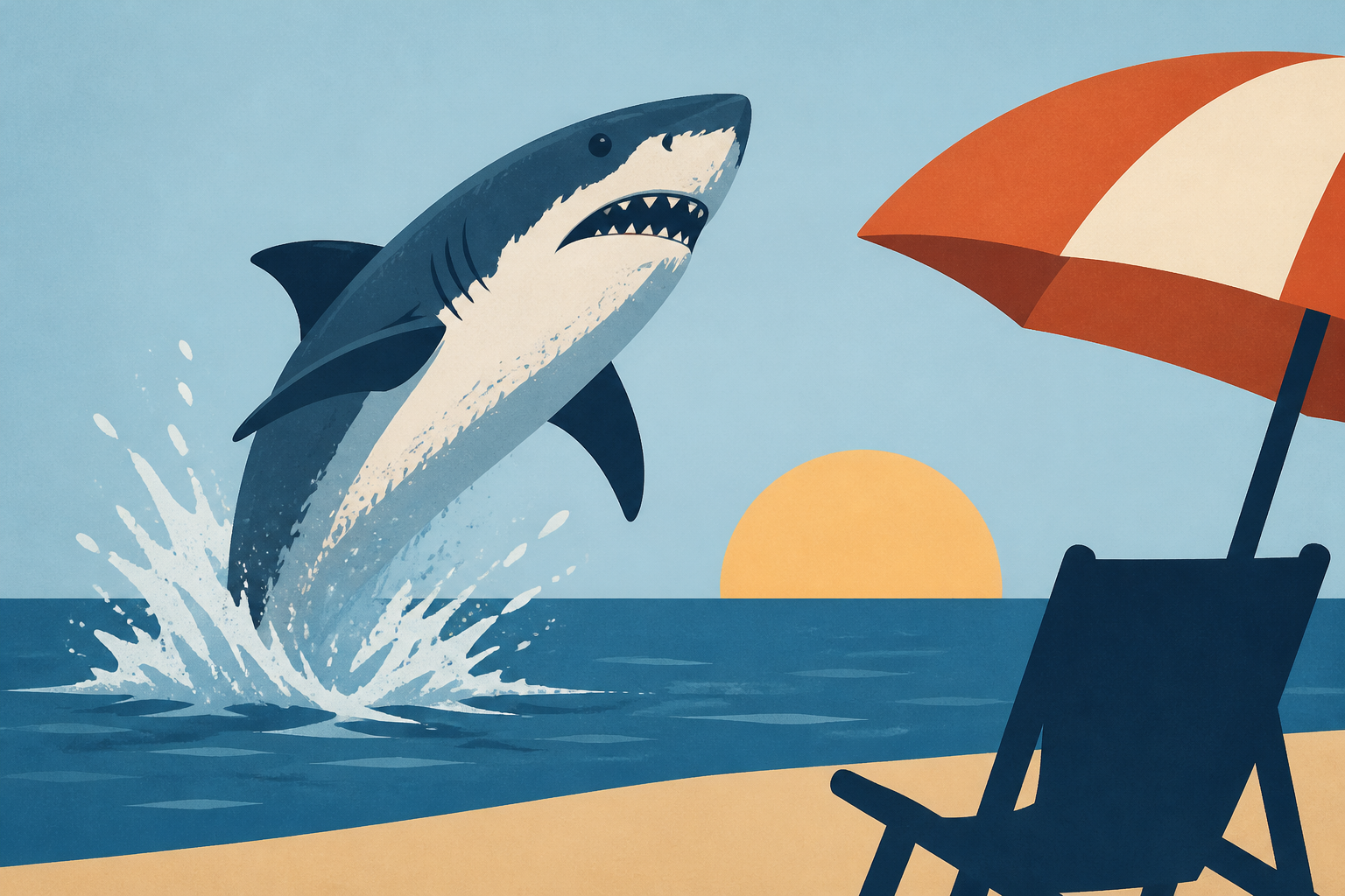 Great white shark leaps from water and photobombs California beachgoers