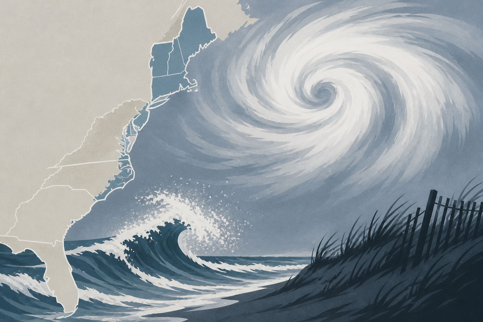 Nor'easter lashes coast from Carolinas to Northeast