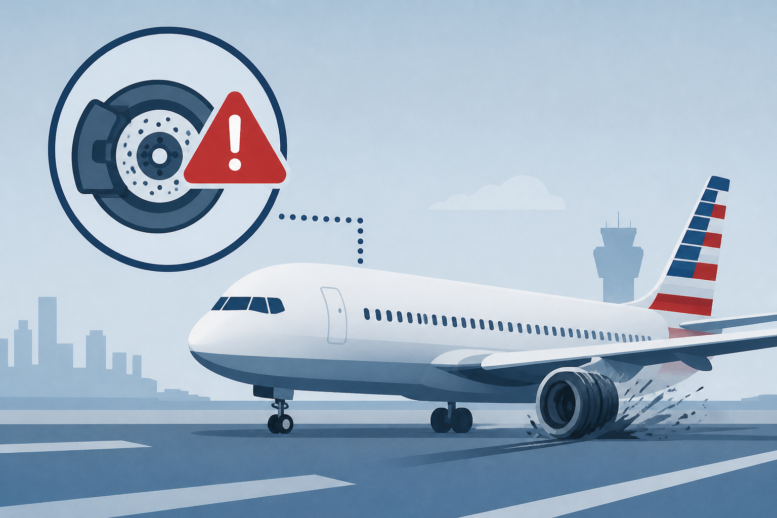 Crew reported brake problem before tire blew out on American Airlines flight at O'Hare: FAA