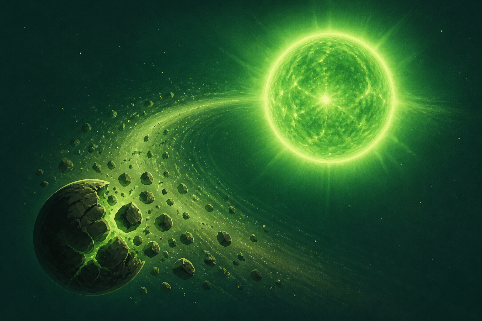 Green Lantern Fans, Astronomers Have Found A Real Green Star And It Is Powered By Destroyed Planets