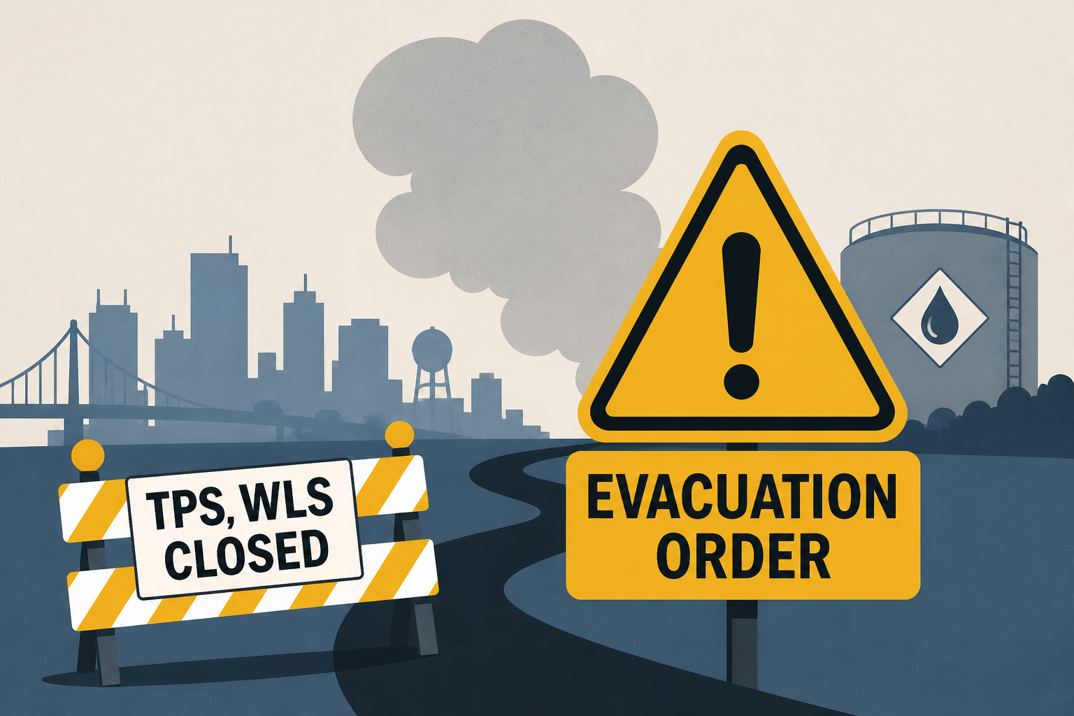 WATCH LIVE: North Toledo evacuation order due to hazardous material release - TPS, WLS closed