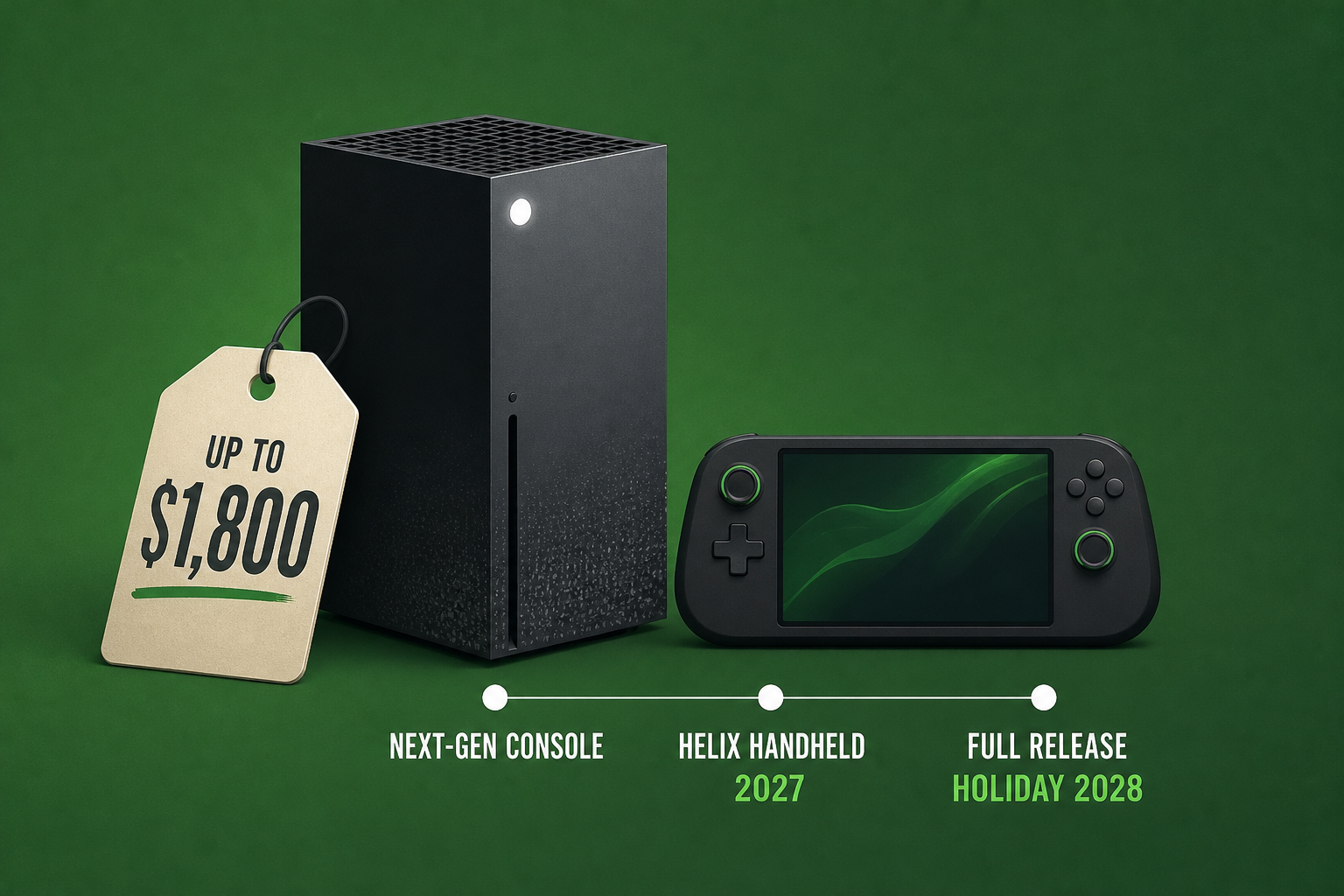 Xbox's next-gen console to reportedly cost up to $1,800, with a Helix handheld coming in 2027 and a full release in holiday 2028