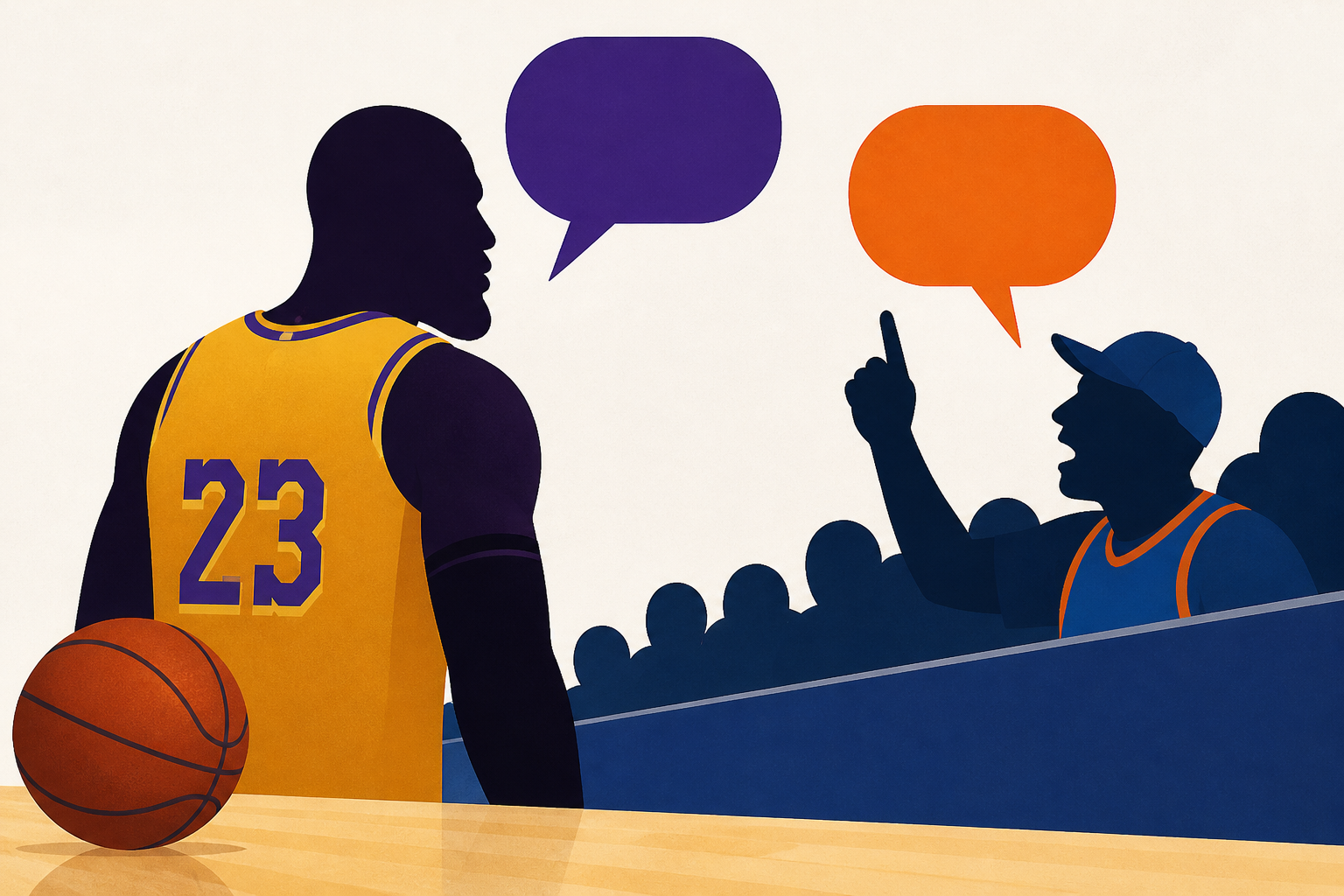 LeBron James' Trash Talk With Knicks Fan Shown in Viral Videos From 76ers' Win in NBA Opener