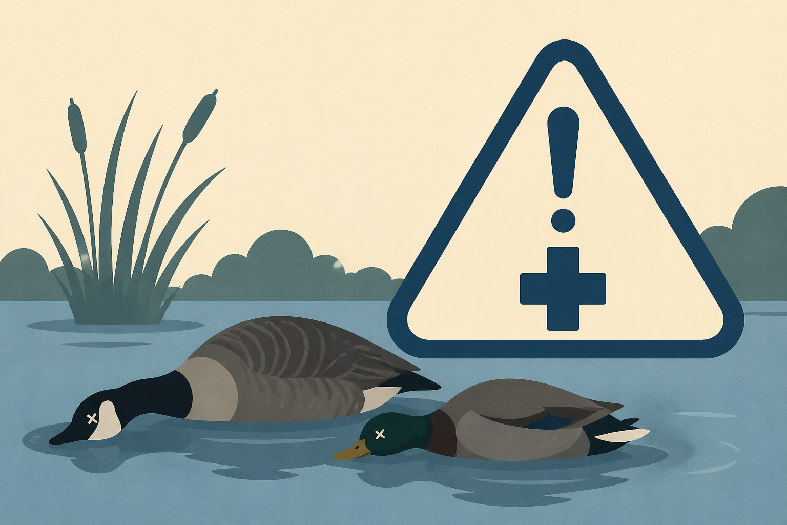 Geese, ducks found dead in pond prompt health warning