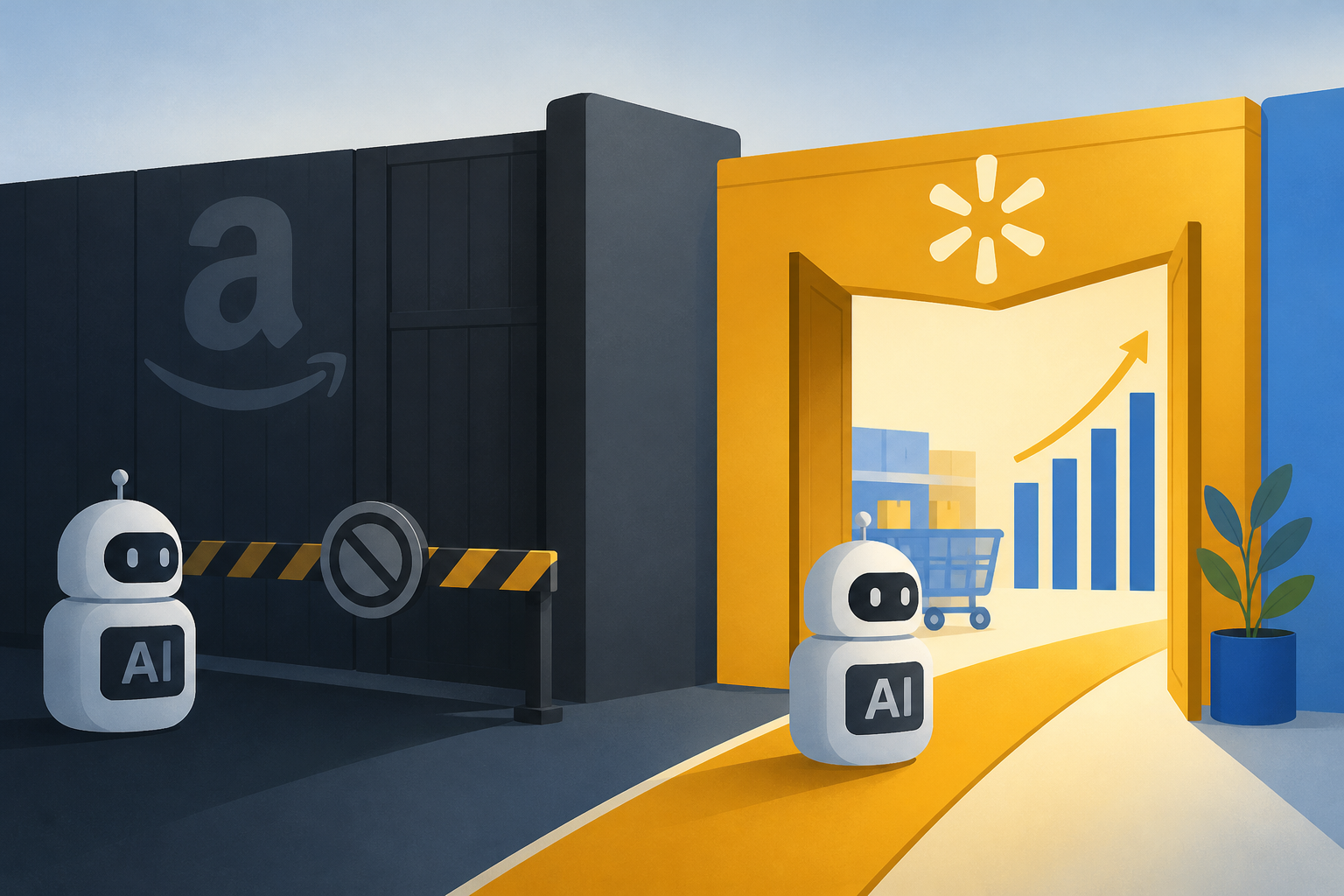 While Amazon blocks AI agents, Walmart rolls out the welcome mat