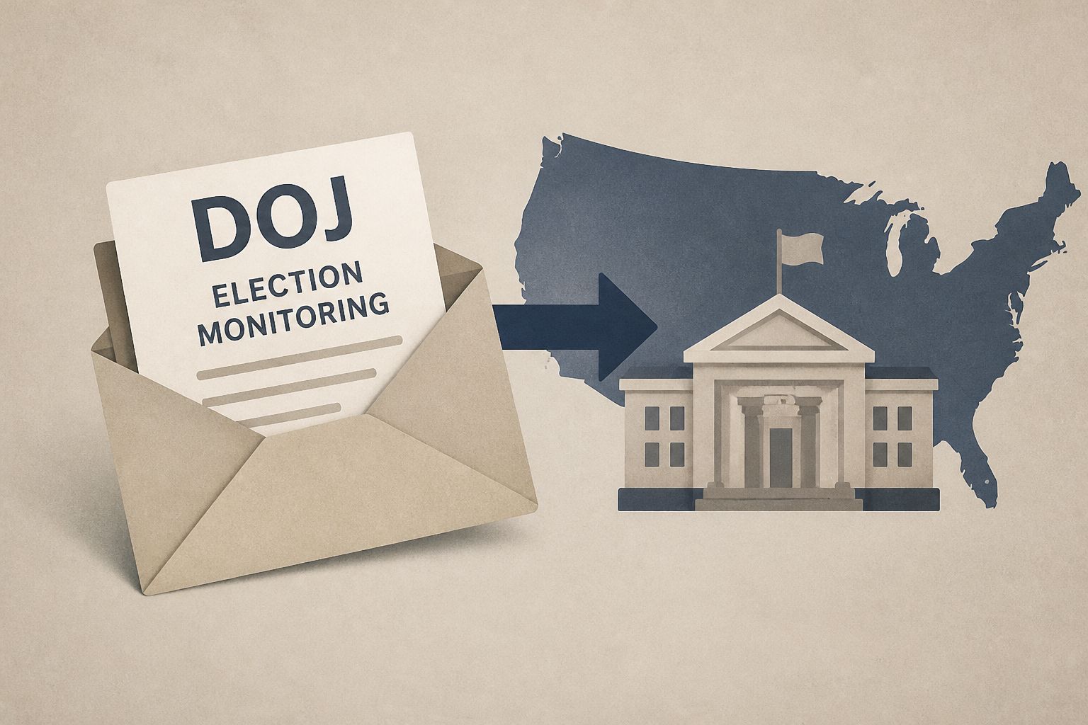 The DOJ begins notifying counties about election monitoring : NPR