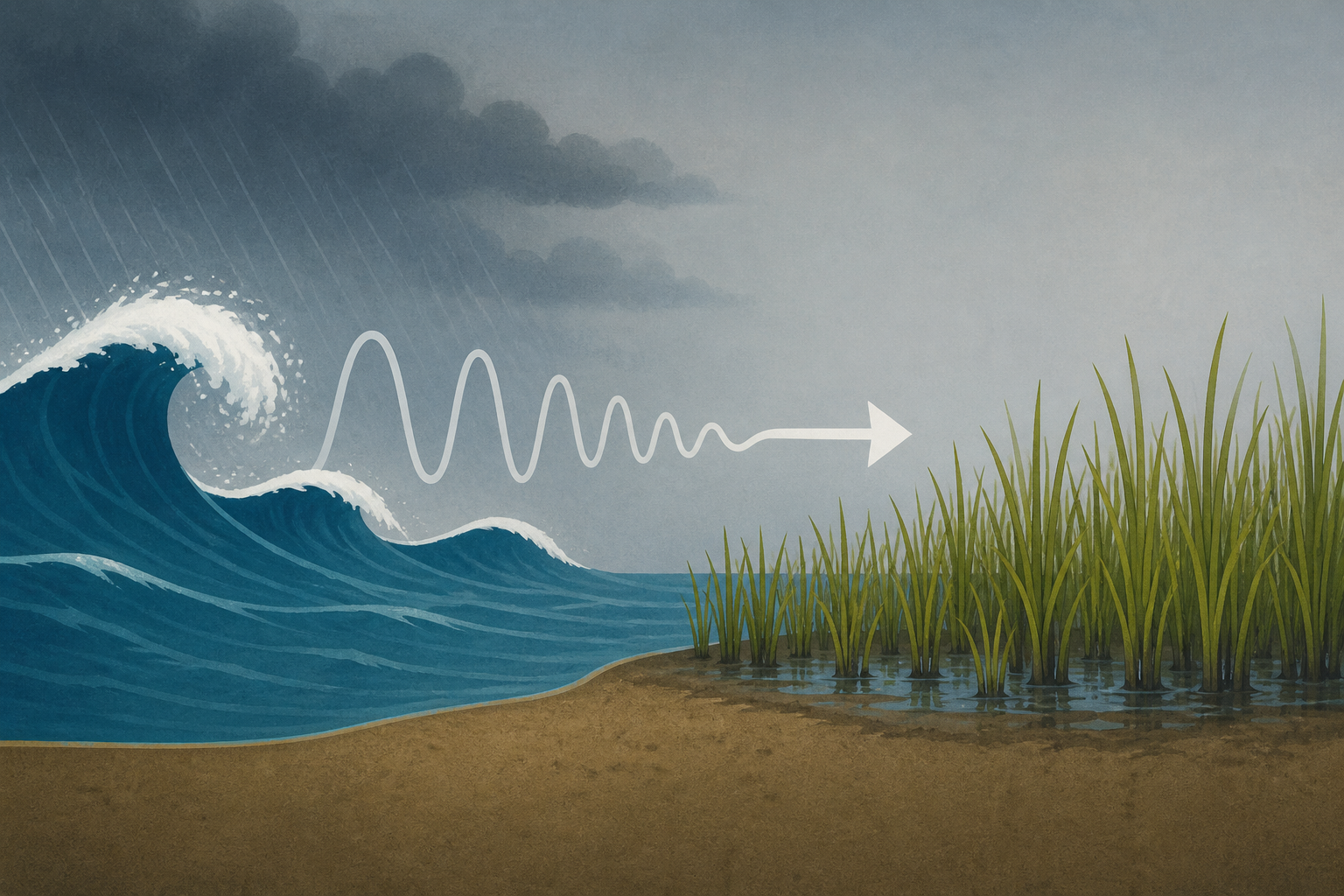 The contribution of salt marshes to wave attenuation during extreme storms