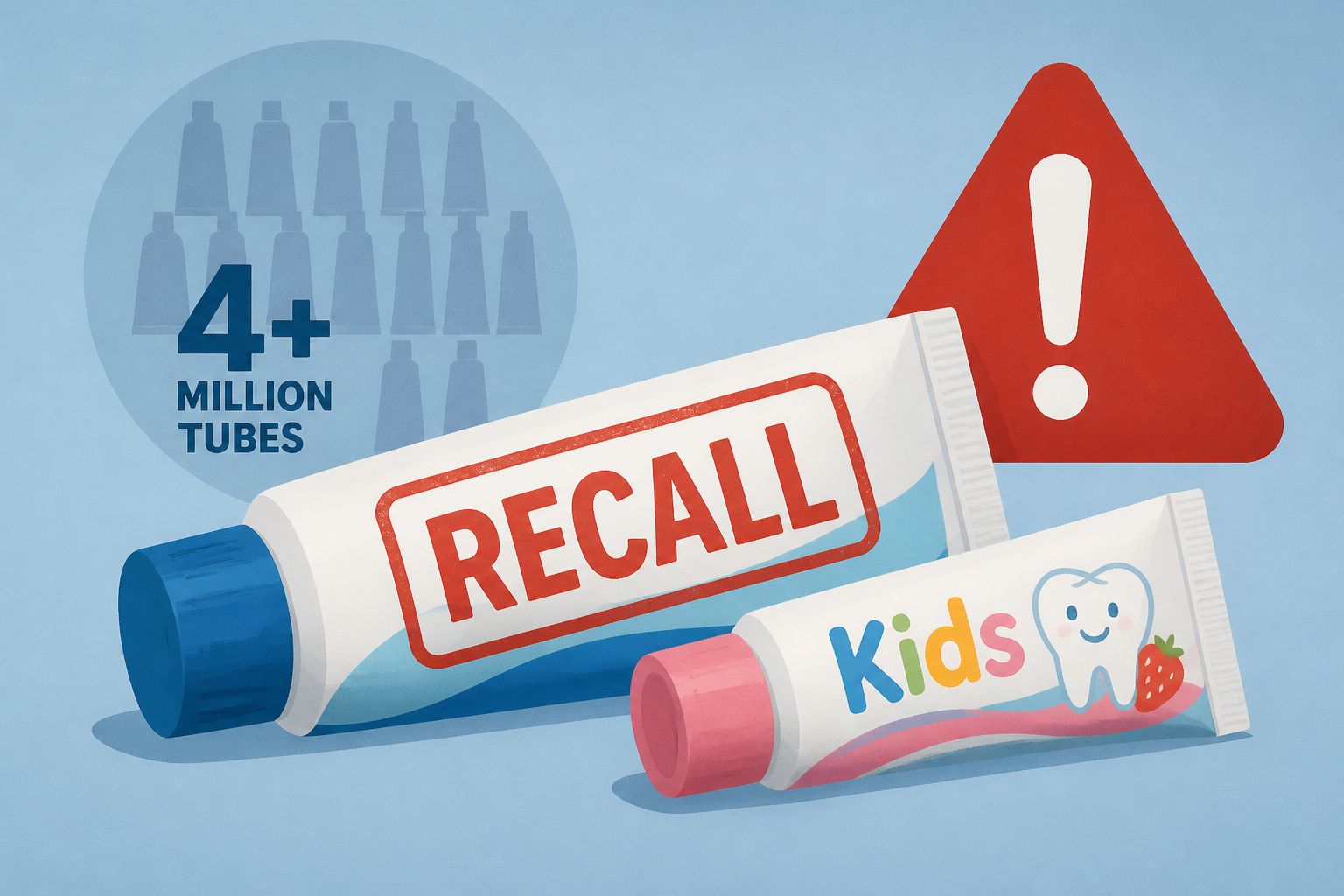 Toothpaste recall for more than 4 million tubes includes ones for kids