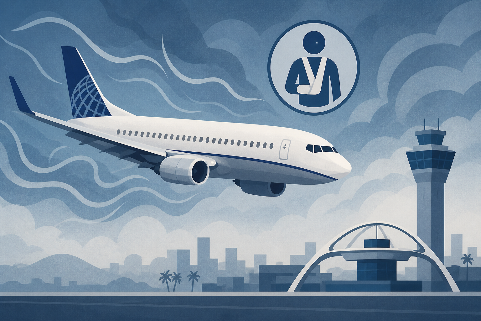 United Airlines flight arrives at LAX after turbulence injures flight attendants