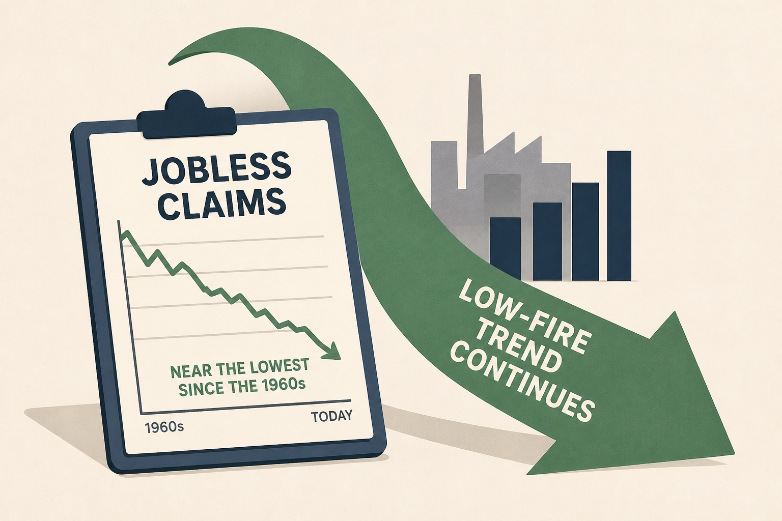 Jobless claims near the lowest since the 1960s as low-fire trend continues