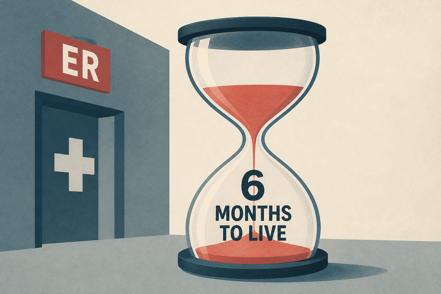 She went to the ER for food poisoning. She was given 6 months to live
