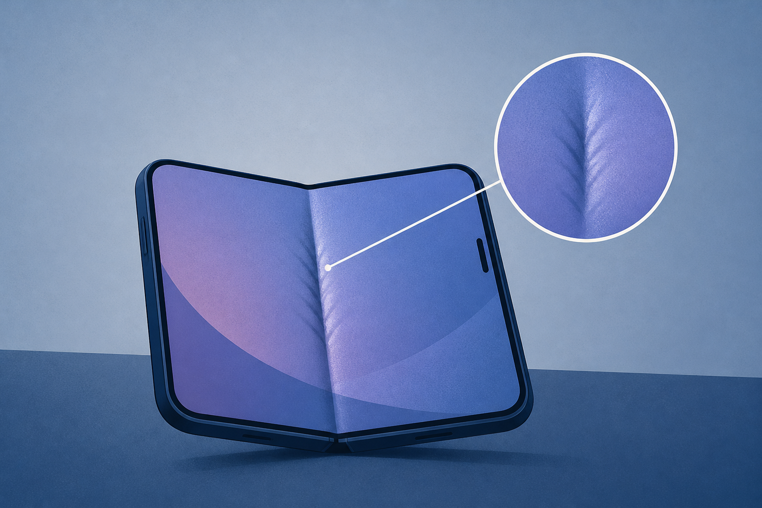 The iPhone Duo’s crease gets a lot more visible after 10,000 folds.