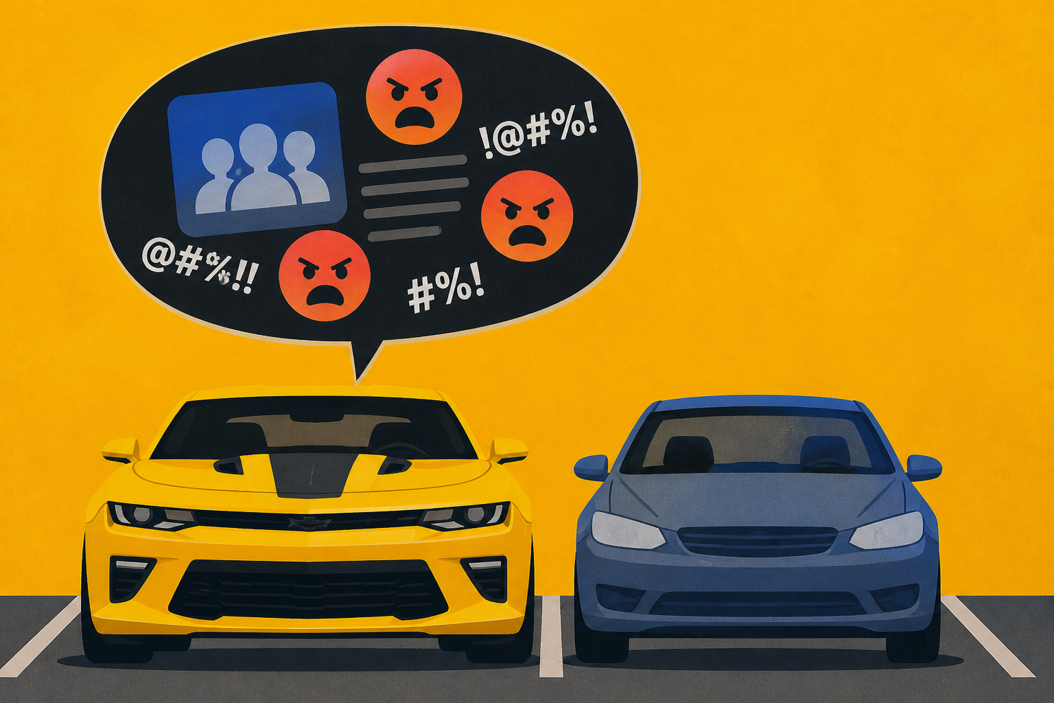 Someone Had The Audacity To Park Next To A Camaro And Now The Camaro Club On Facebook Is Losing Their Feces