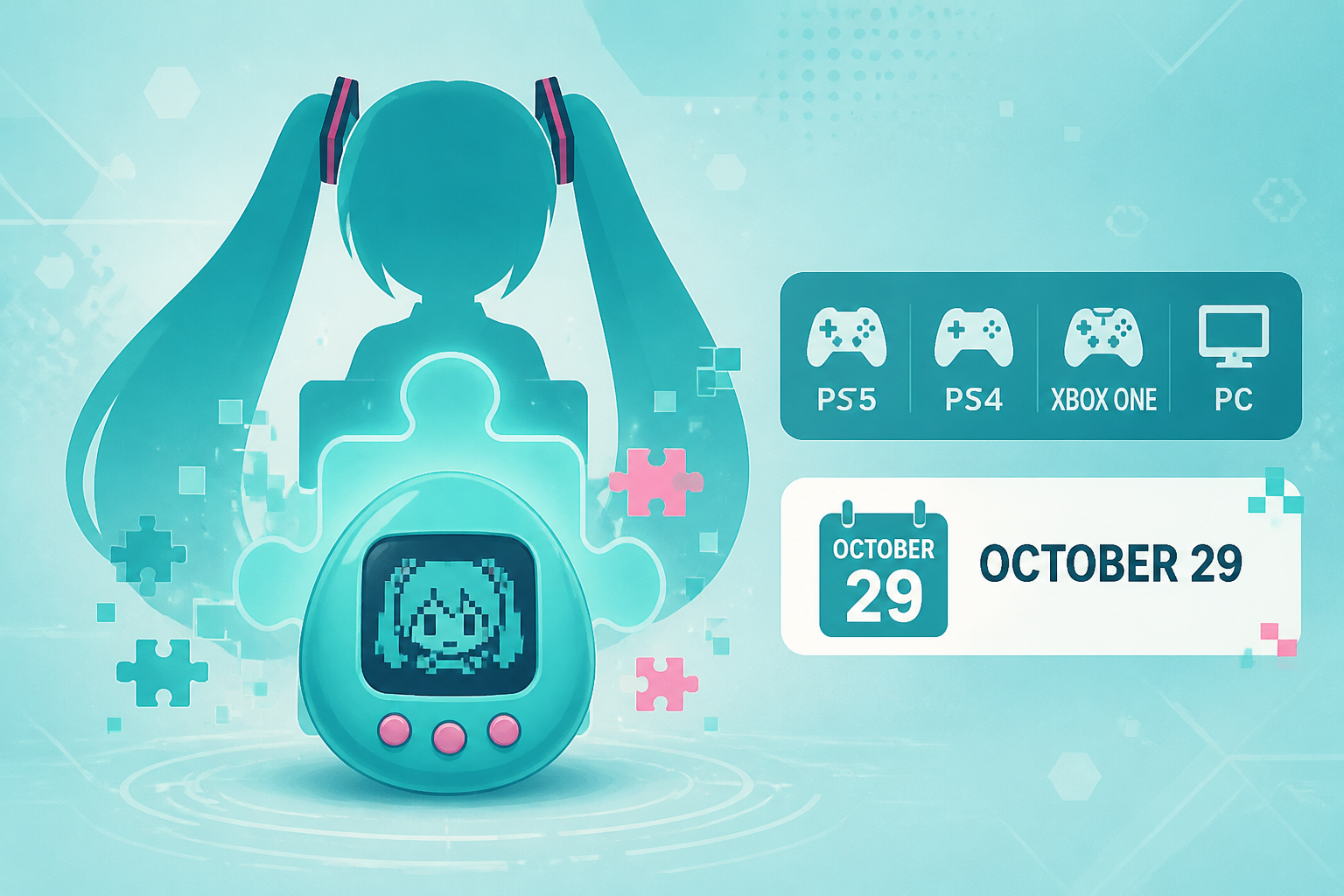 Hatsune Miku Connecting Puzzle TAMAGOTORI Deluxe coming to PS5, PS4, Xbox One, and PC on October 29