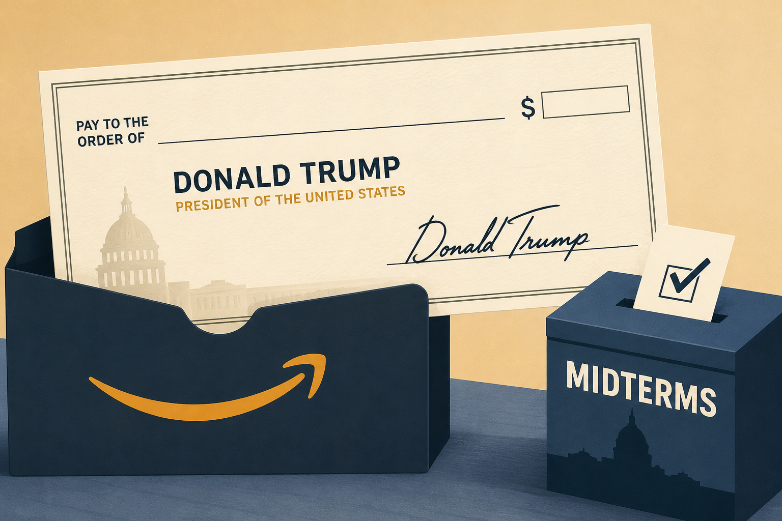Donald Trump’s Name Appears on Millions of Amazon Checks Before Midterms