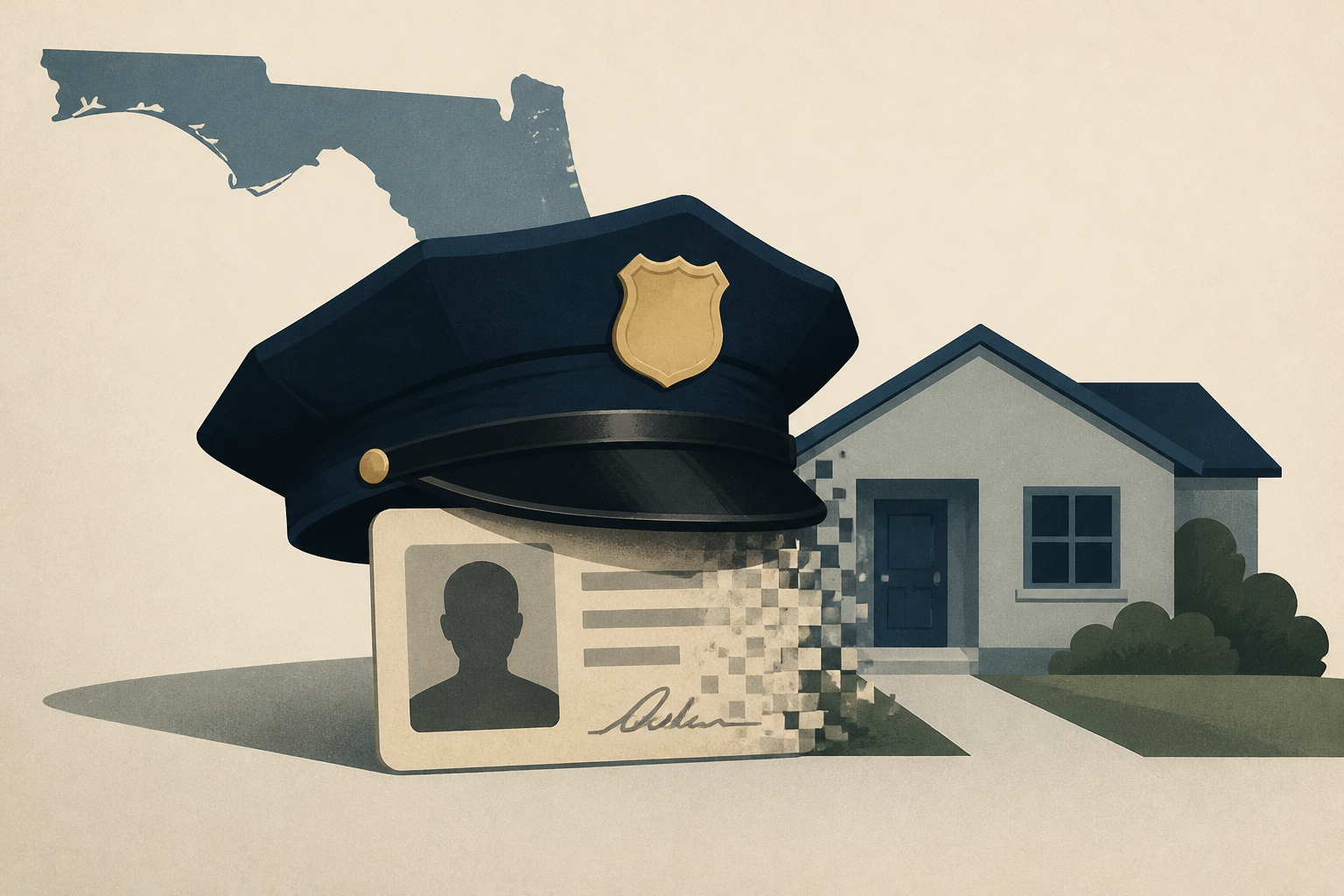 Florida cop accused of stealing dead man's identity and moving into his home