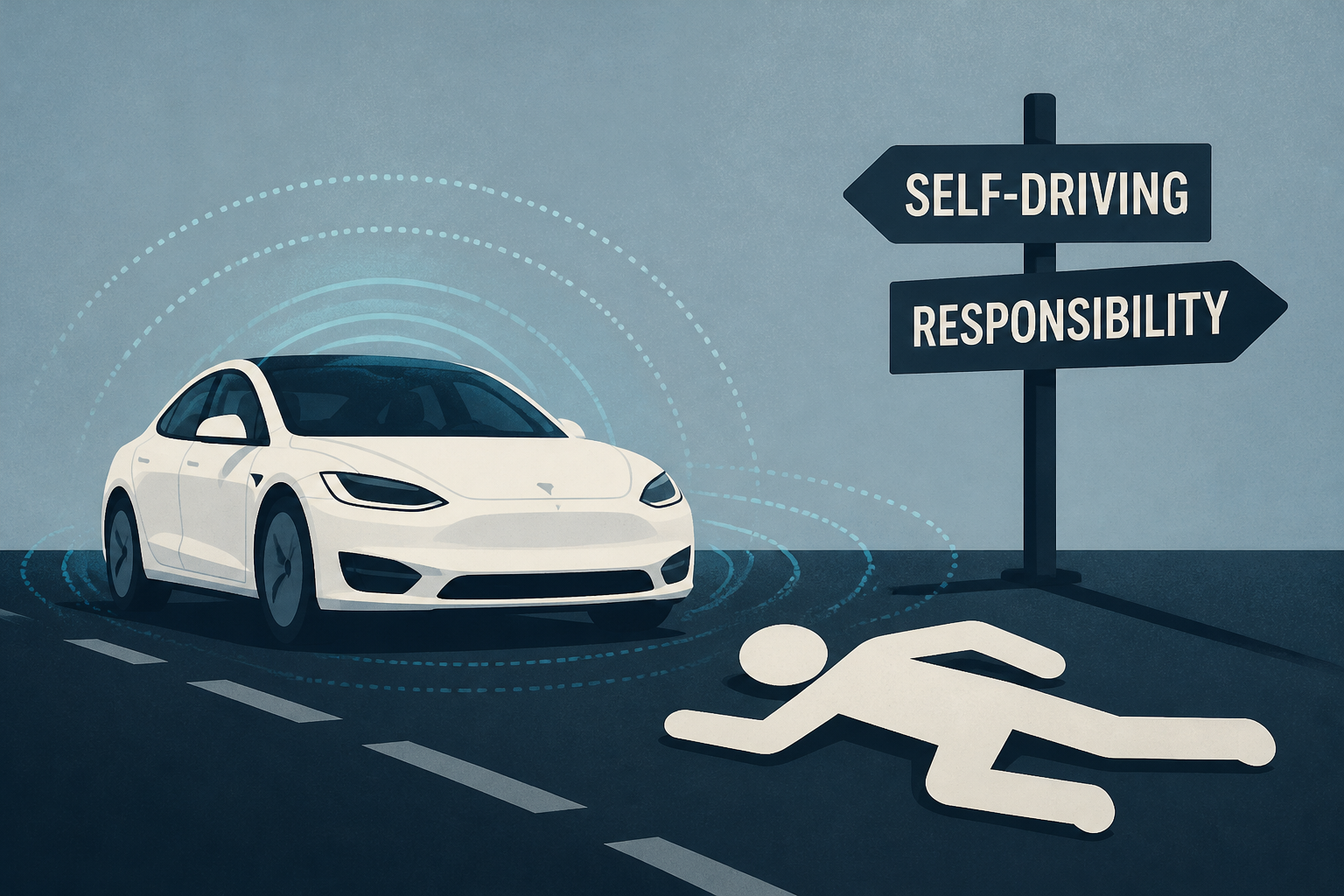 Tesla driver who fatally struck man says car was in self-driving mode